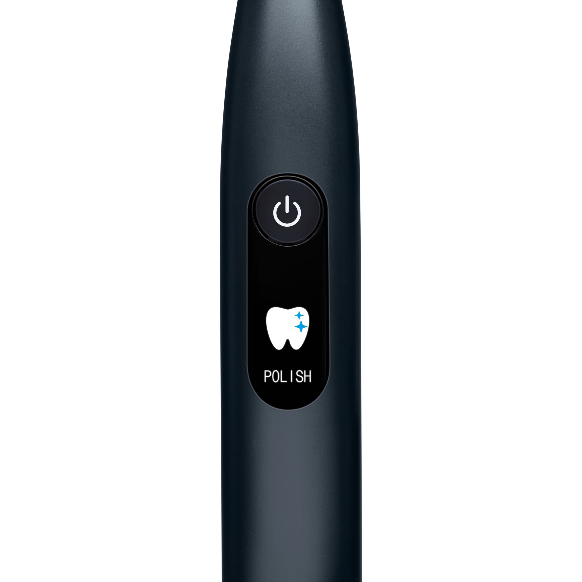 Elektrische Zahnbürste, Schwarz-bleu, Power-Button, Polituranzeige, Zahnbürstenkopf-Anzeige