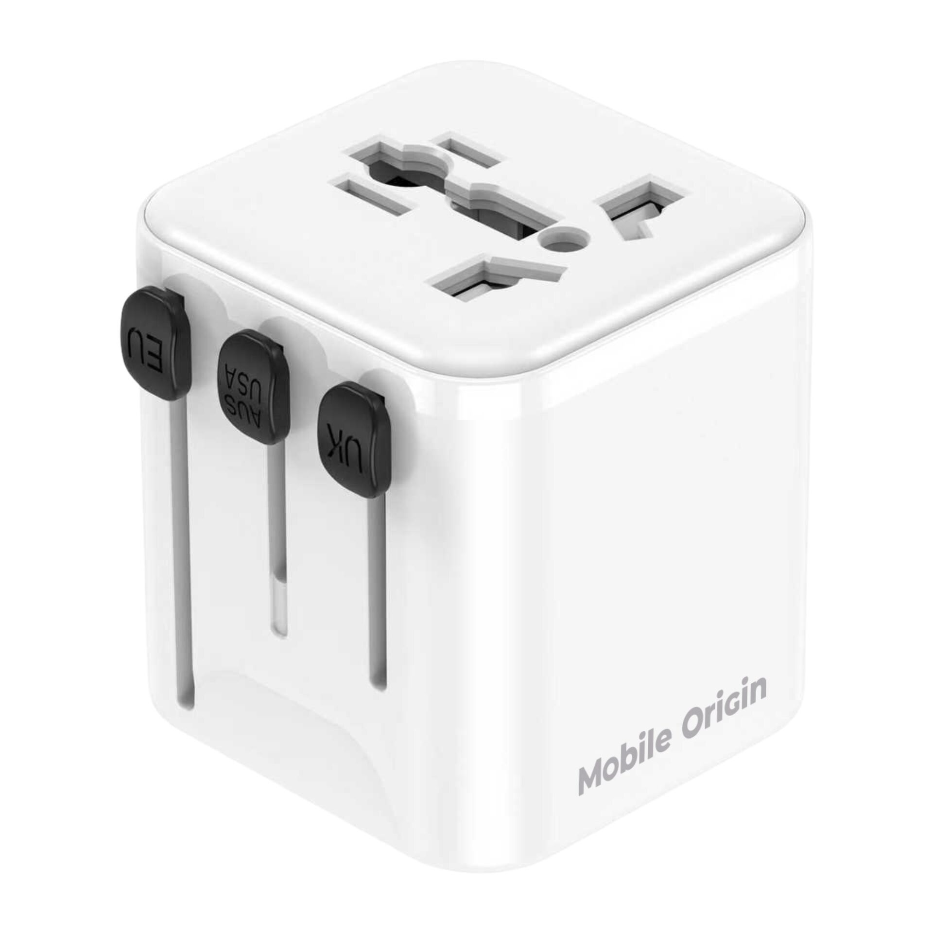 Steckdosenadapter, 3-in-1, USB-A, USB-C, EU-Steckdose