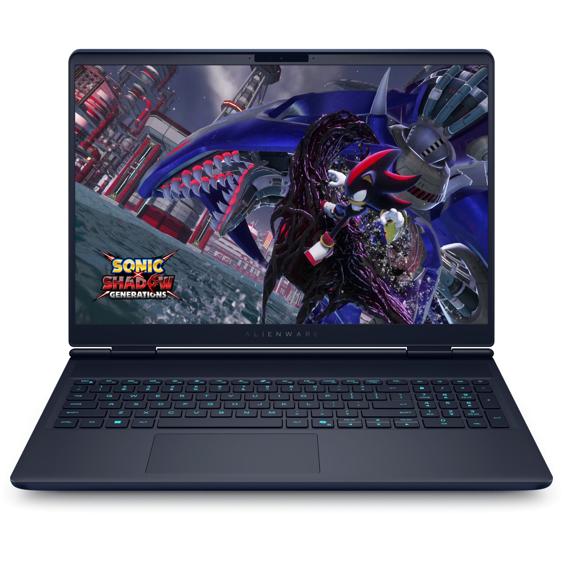 laptop, gaming laptop, Alienware, blue, keyboard backlit