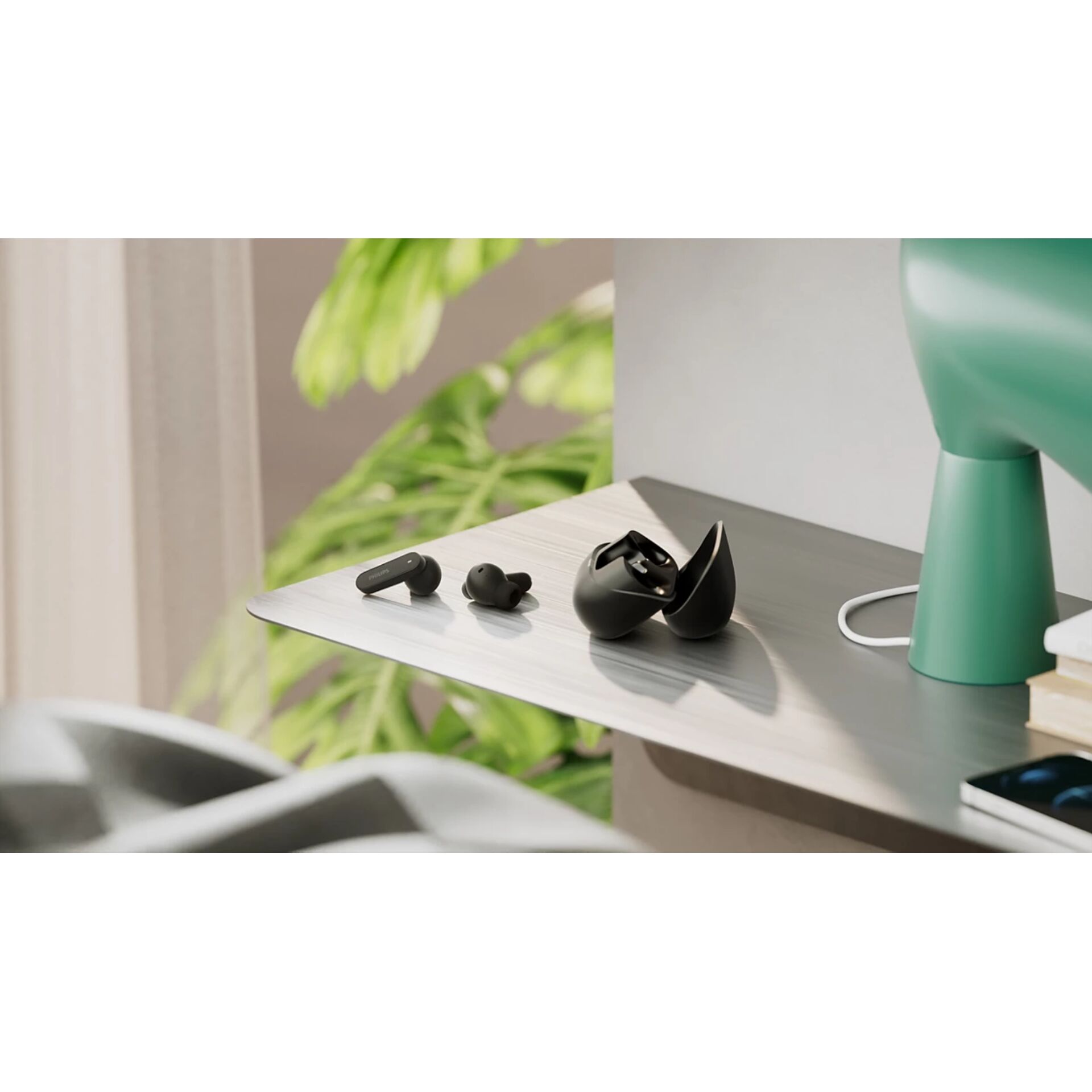 Kopfhörer, In-Ear, Schwarz, Ladecase, Ladehülle