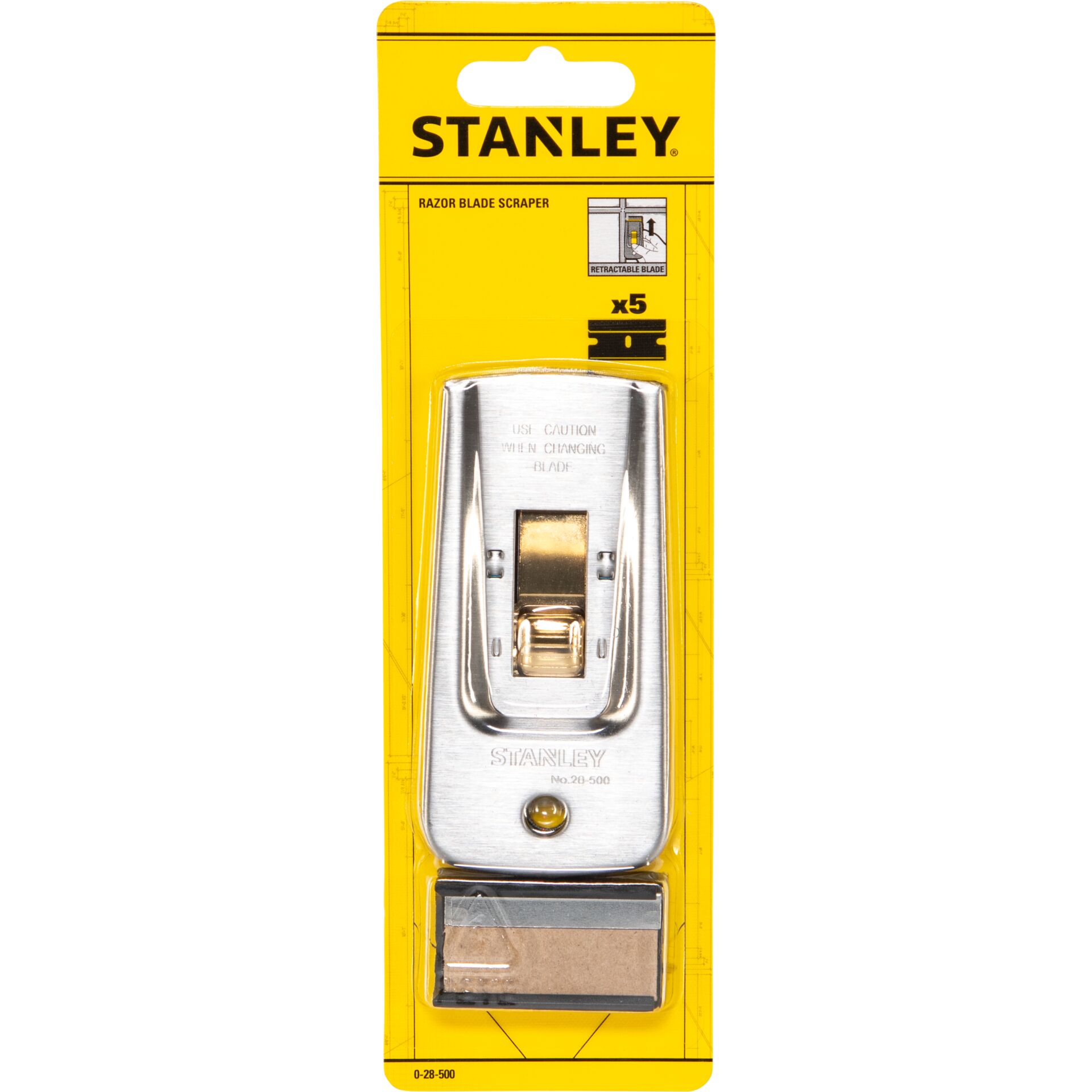 Klinge, Schaber, Metall, 5er-Pack, Ersatzklinge