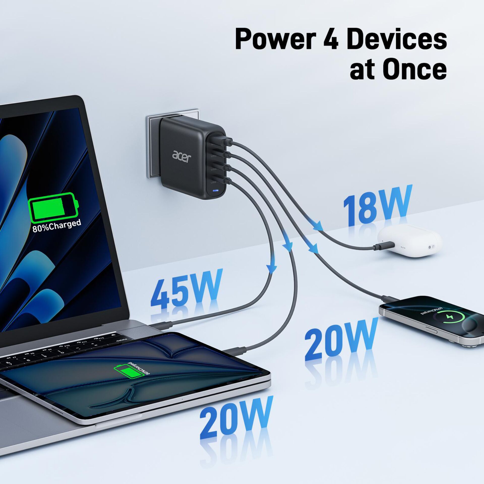 Ladegerät, USB-C, Laptop, Smartphone, Netzadapter