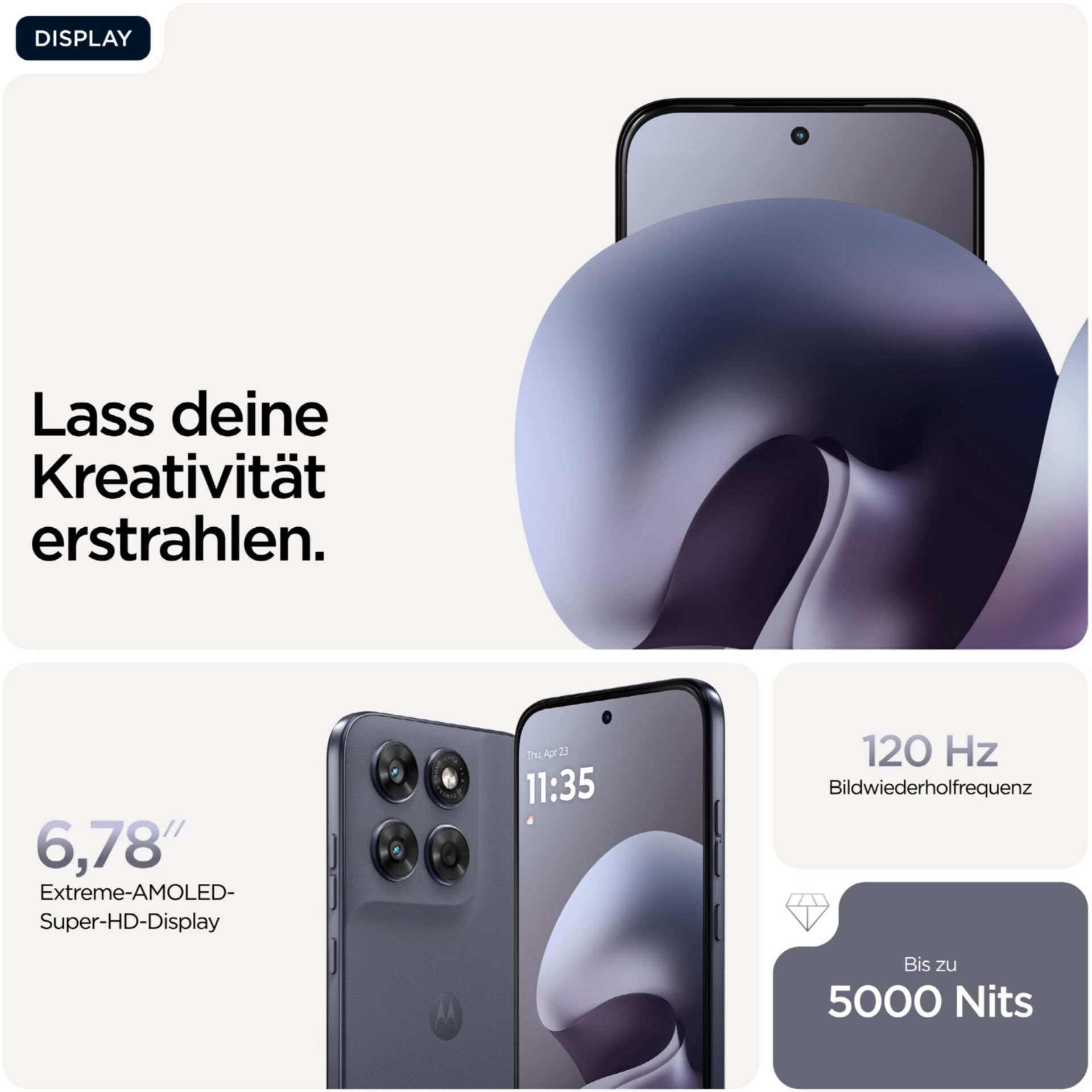 Smartphone, Anzeige, Kamera-Setup, 120 Hz, Nits-Display