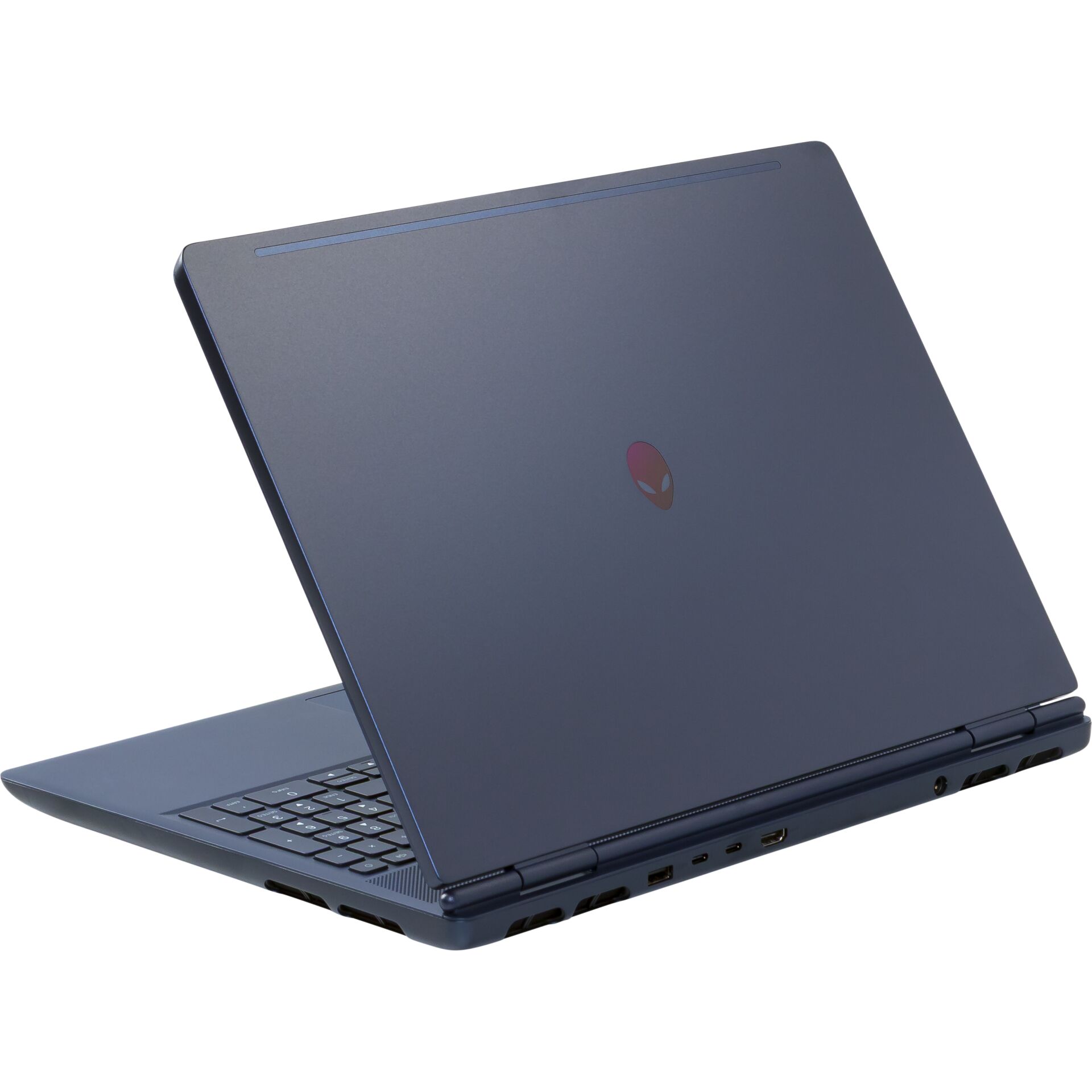 laptop, portables Computer, blaues Laptop, Scharnierlaptop, Rückseite