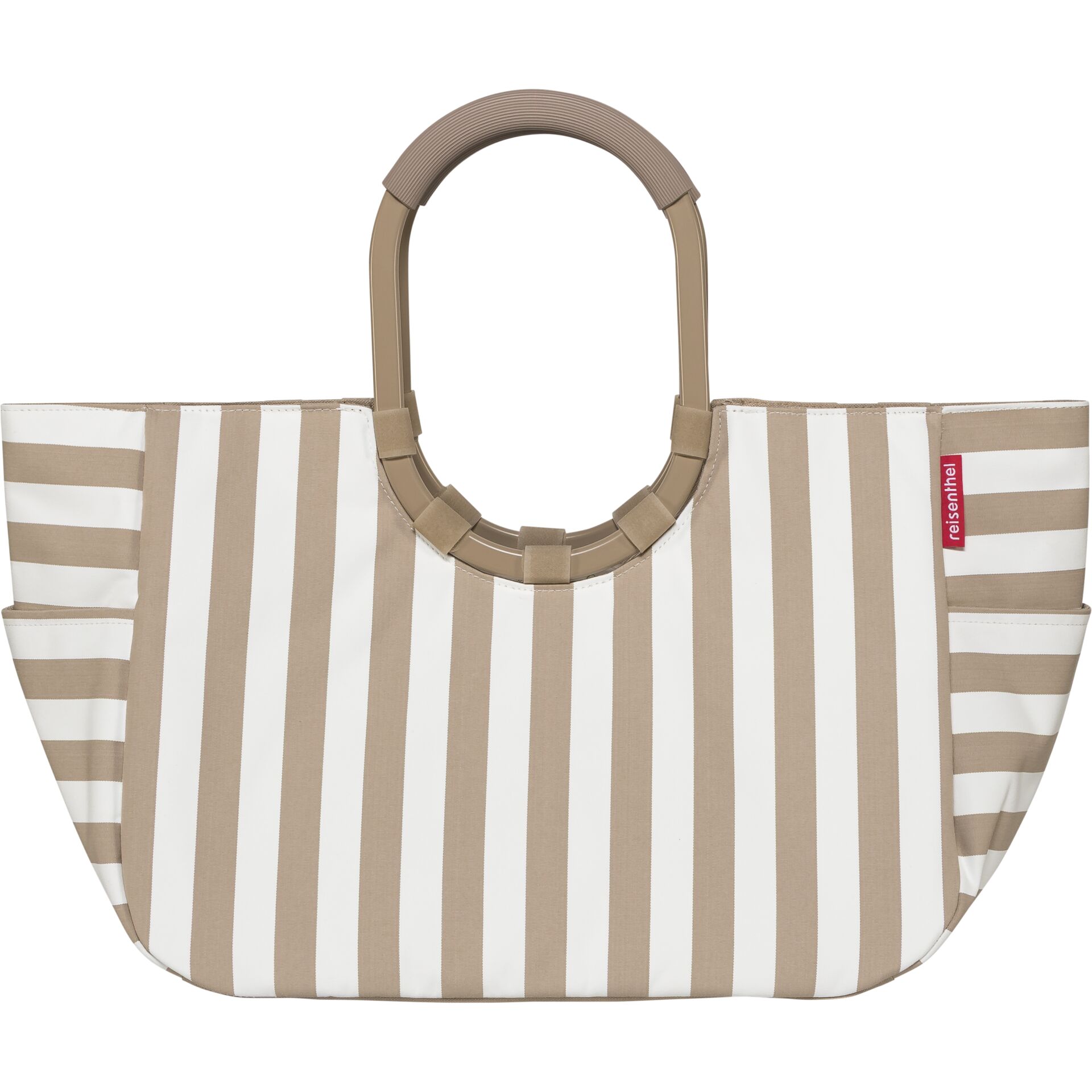 Strandtasche, Streifen, Beige, Große Tote, Tragetasche