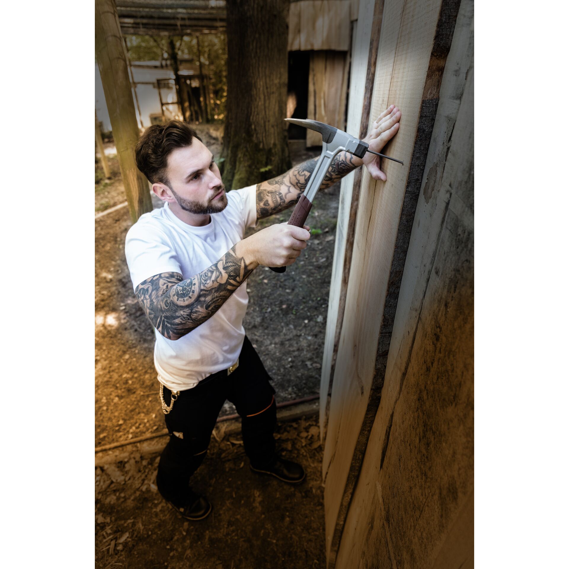 Holz, Innenarchitektur, Tätowierung, Hosen, Schwert