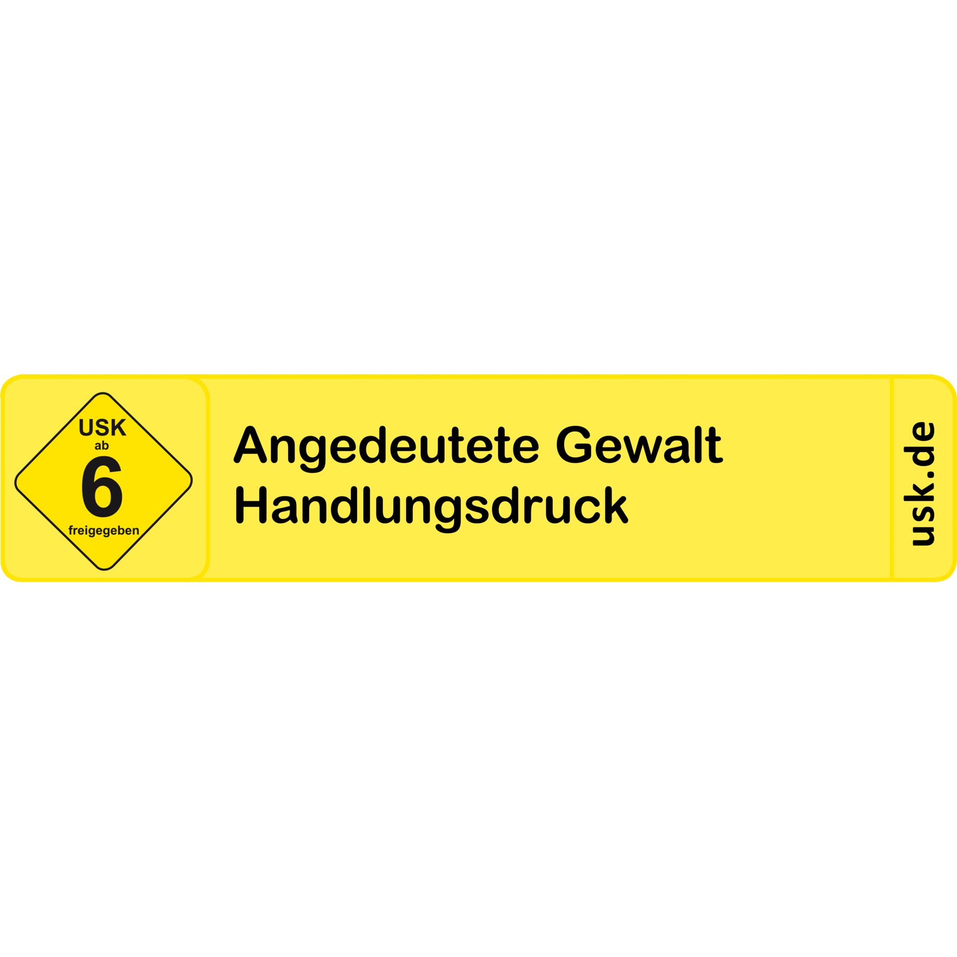Hinweisetikett, USK 6, Gewalt, Handlungsdruck, Sicherheitskennzeichen