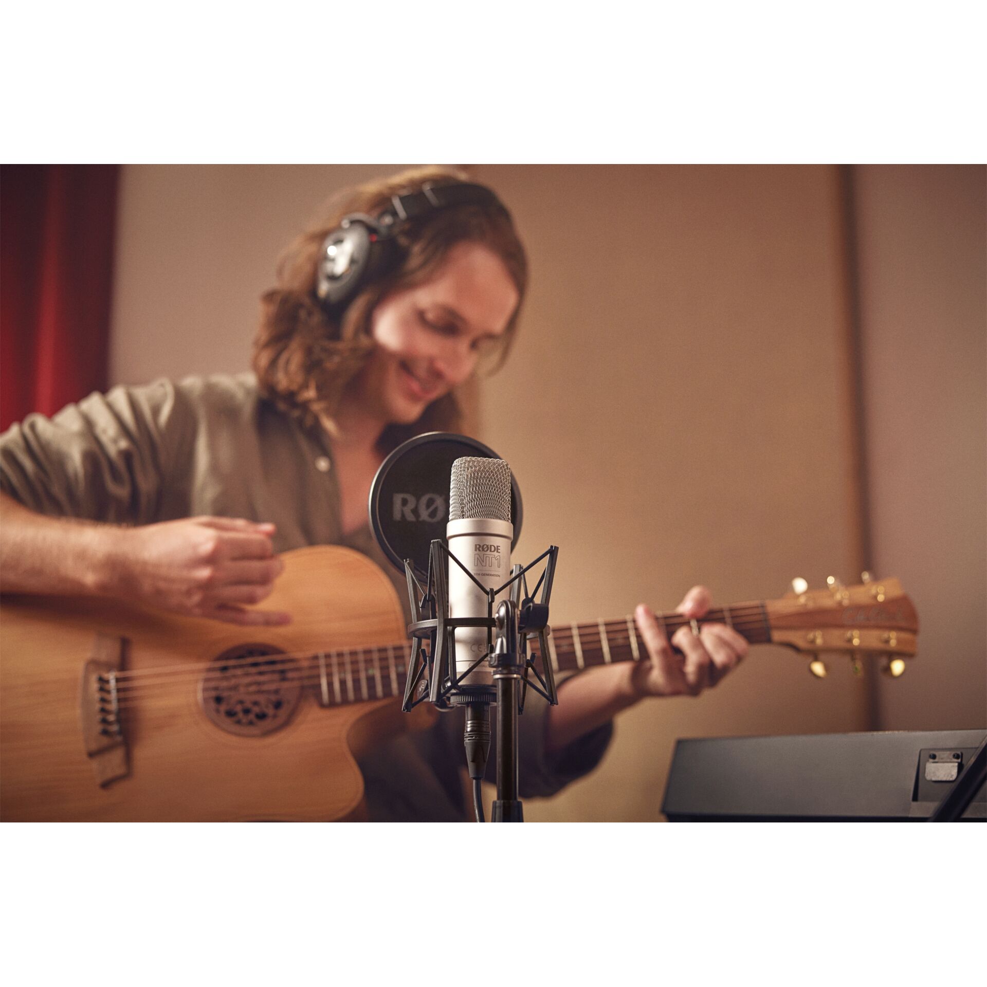 mikrofon, Person, Gitarre, Gitarrist, Kopfhörer