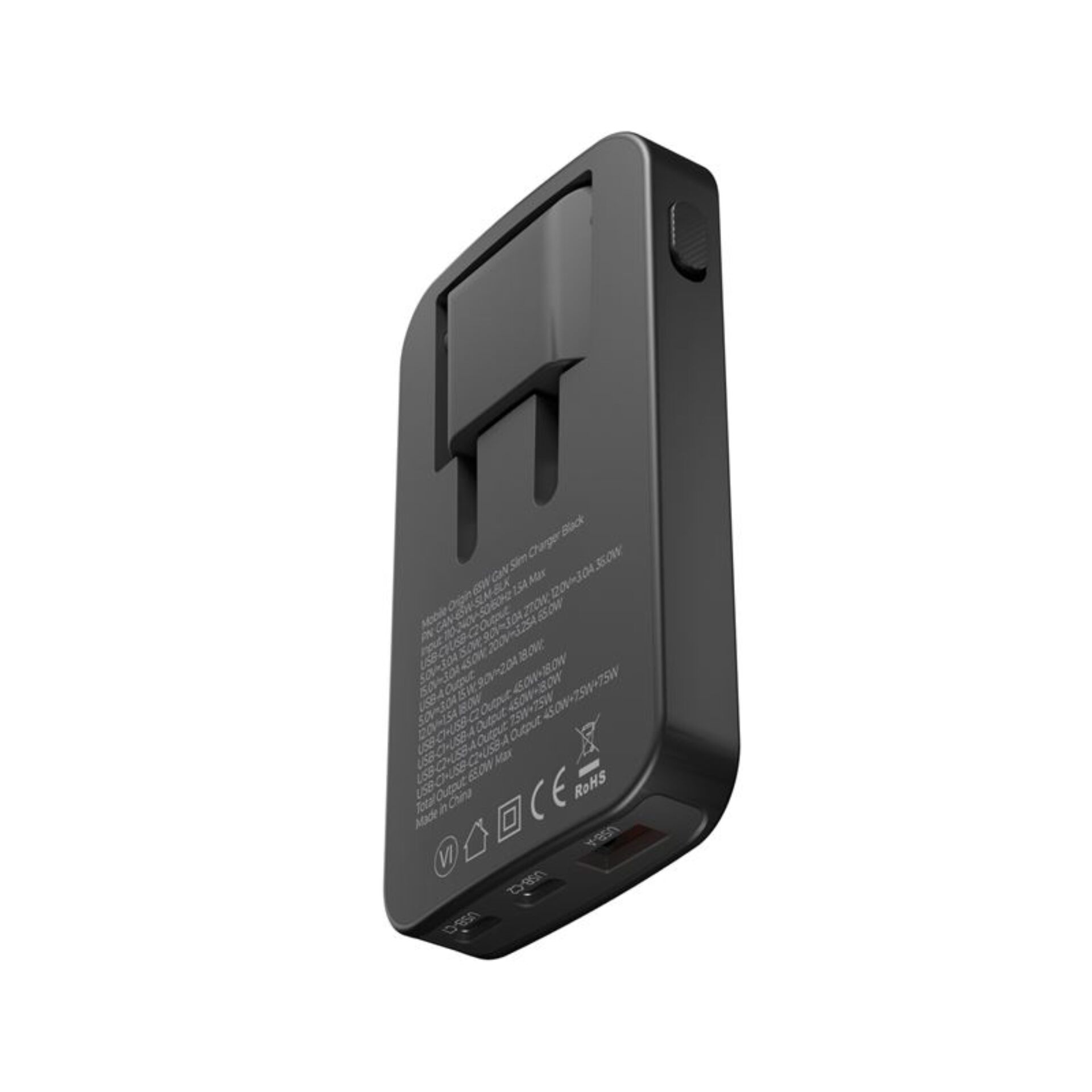 USB-C Ladegerät, Wandladegerät, Netzteil, Ausklappbare Steckdosen, Kompakte Bauweise