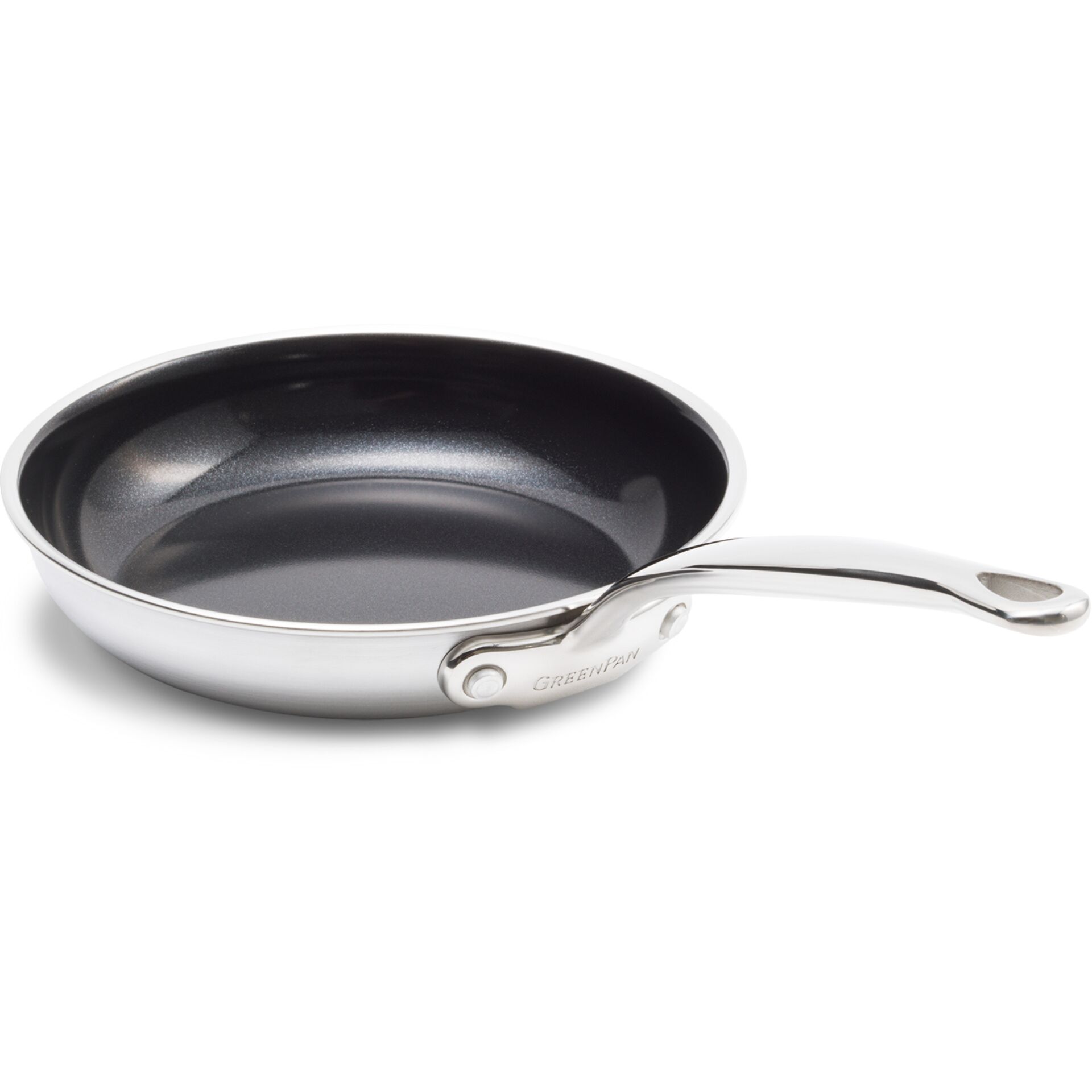 Pfannenpfanne, Stahl, Antihaft, rund, Silber