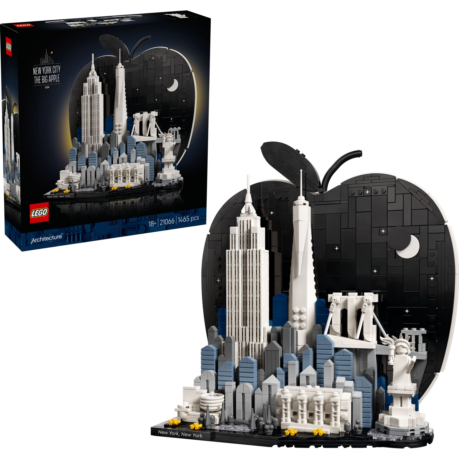 LEGO Architecture, New York Skyline, Urban skyline, Nachtansicht, Baustein-Modell