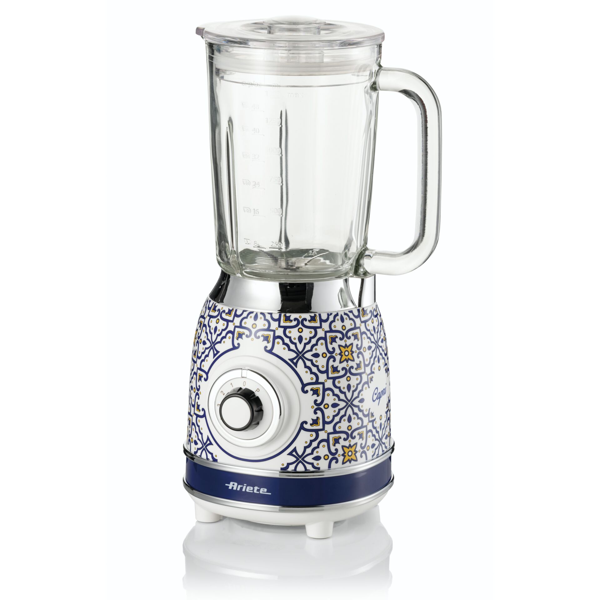 Gerät, Elektrisches Gerät, Mischer, Stabmixer, Mixer, Mixer, Glasbehälter, Gemusteter Sockel, Kompakt / kabellos
