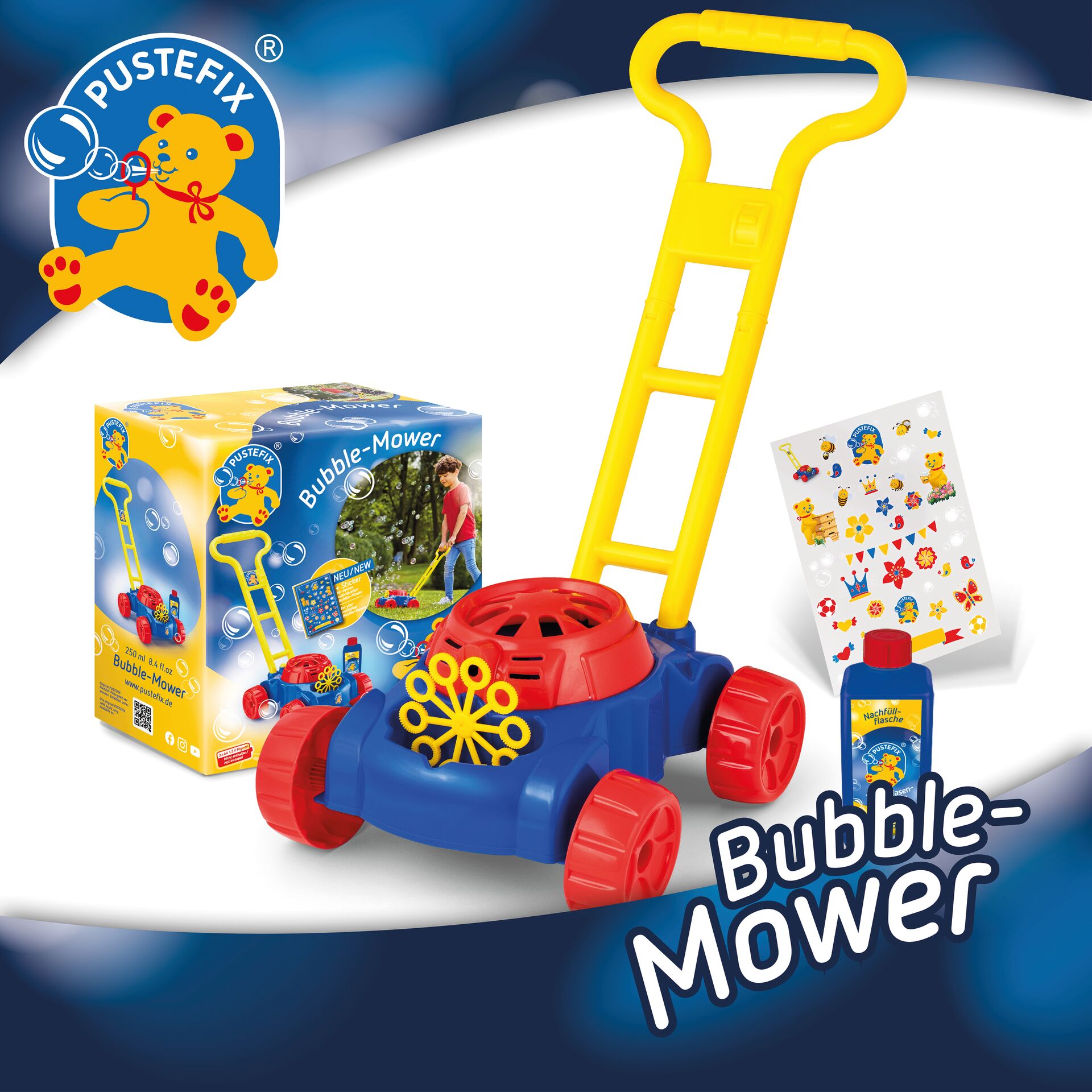 Spielzeug, Bubble-Mower, Kinderspielzeug, Bunt, Spritz-Kartuschen?
