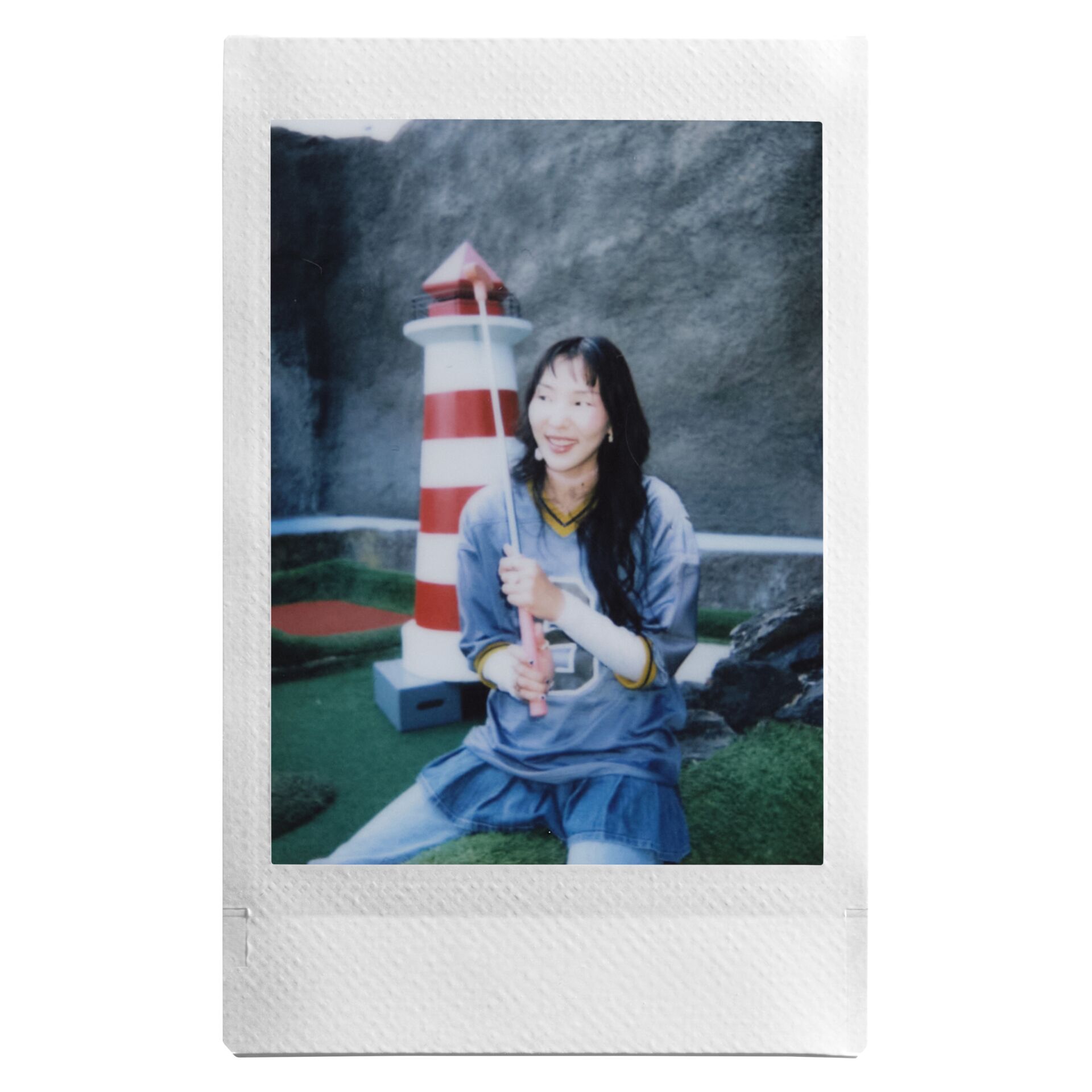 Polaroid, Foto, Leuchtturm, Miniatur, Landschaft
