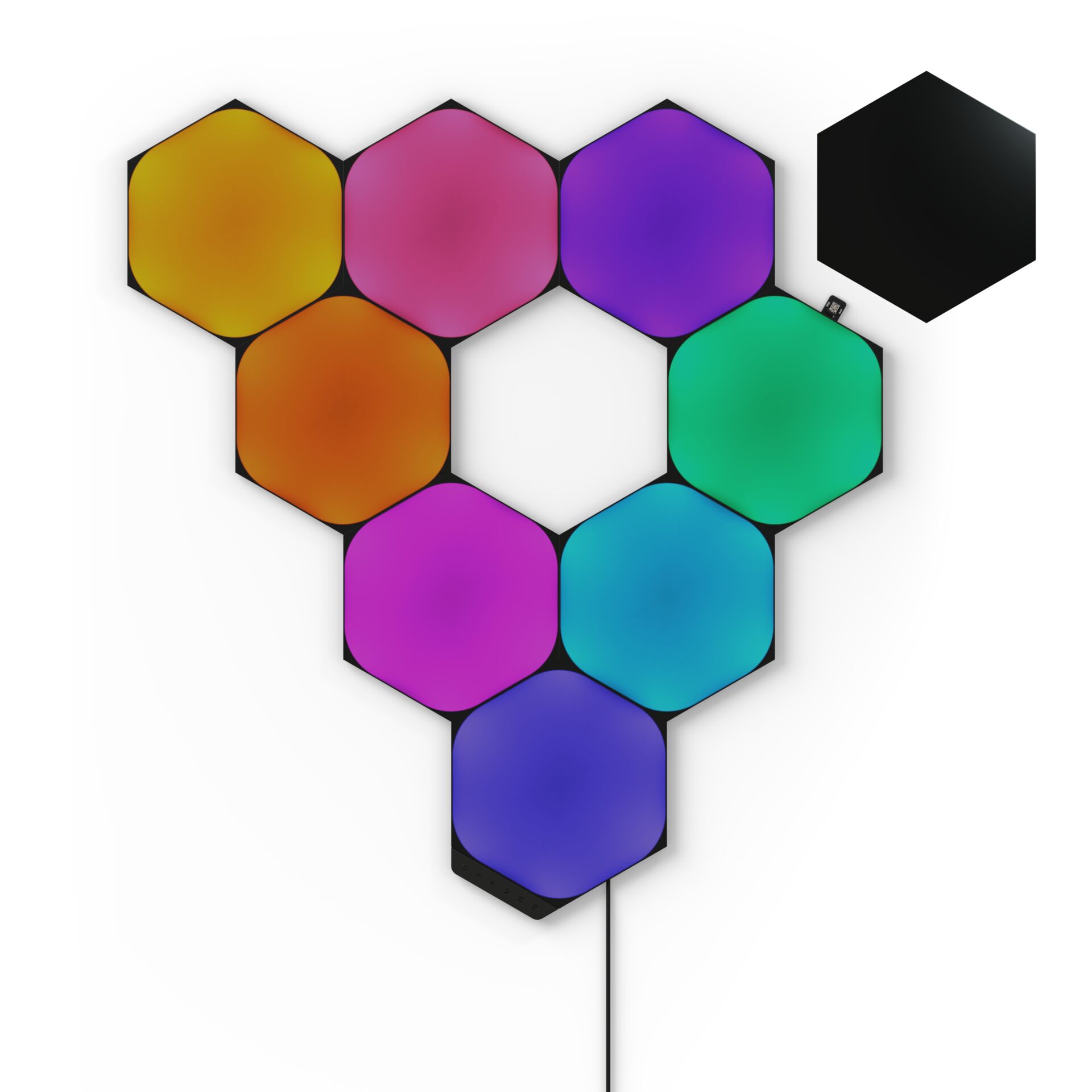 Nanoleaf Shapes Hexagons Ultra  Black Starter Kit - 9PK