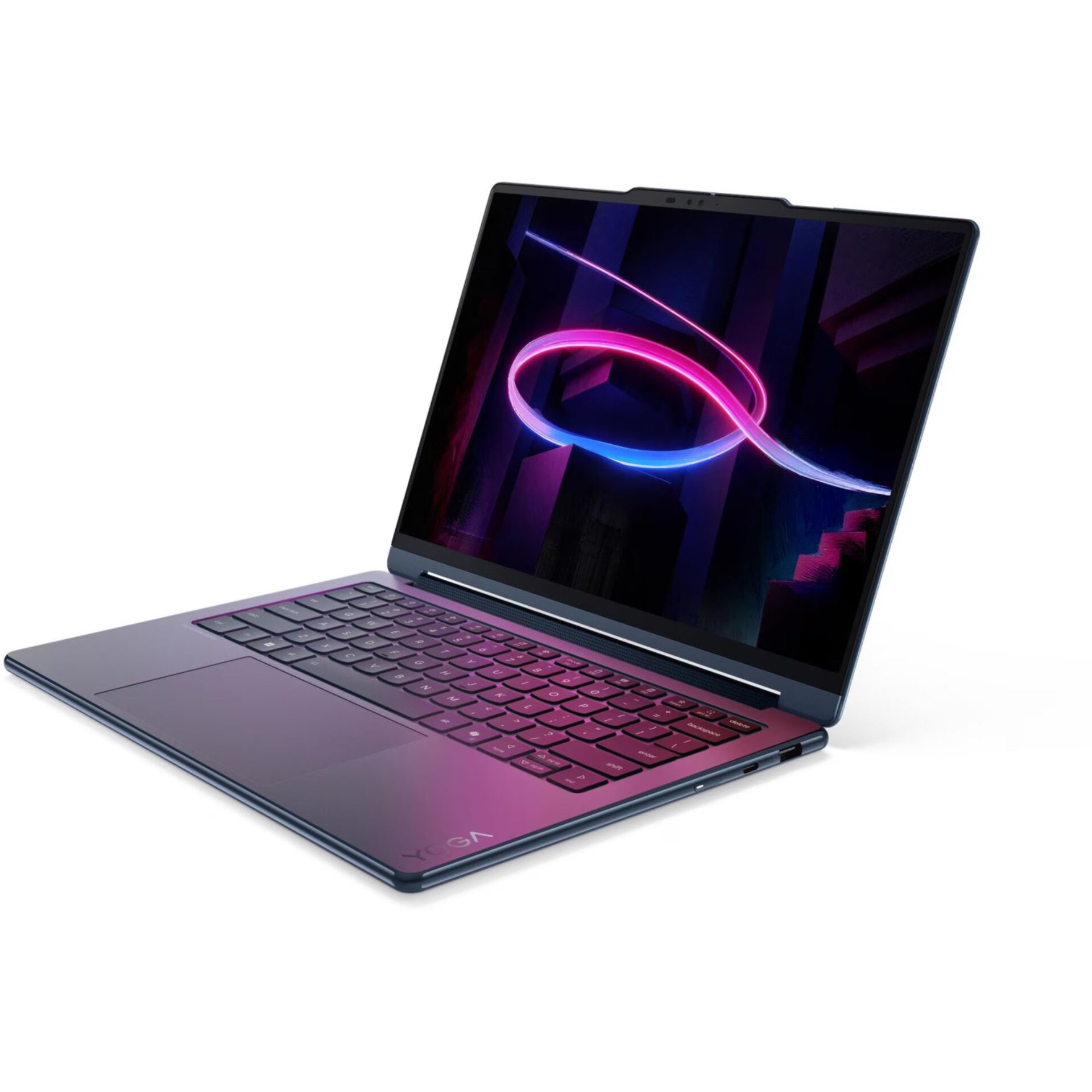 Laptop, Metallgehäuse, Beleuchtete Tastatur, Touchpad, Dunkelblau