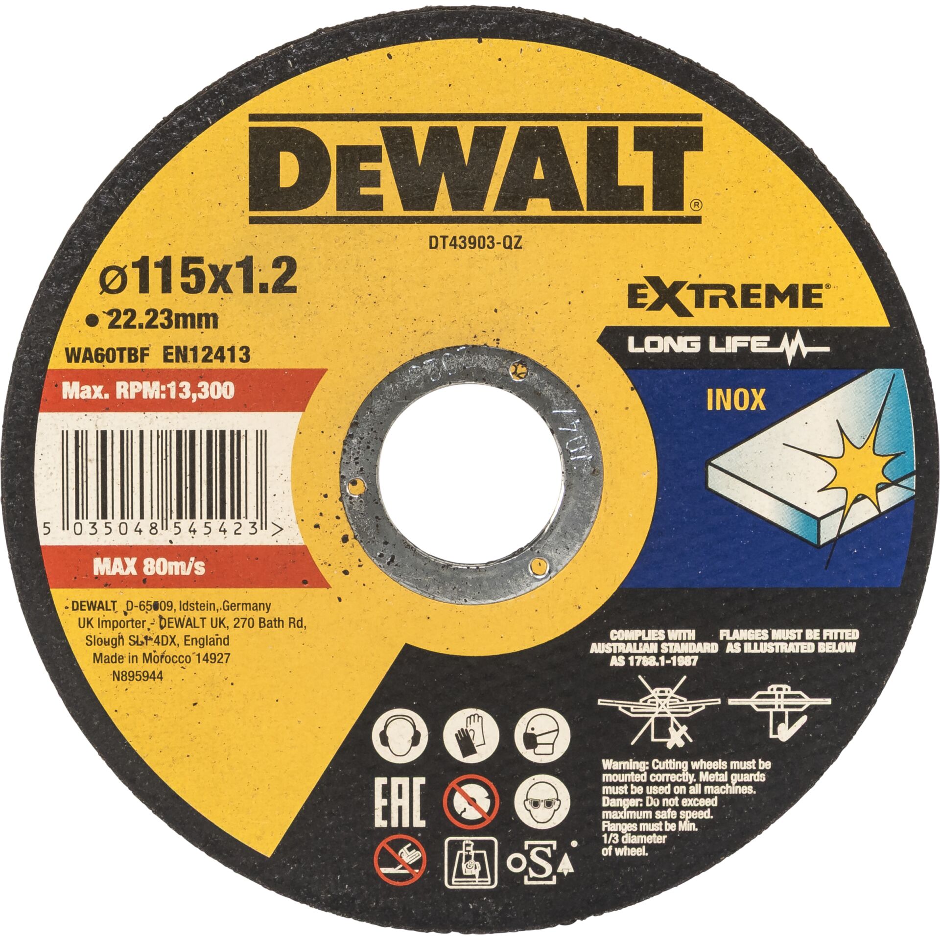 DeWalt DT43903-QZ  EXTREME Trennscheibe 115mm