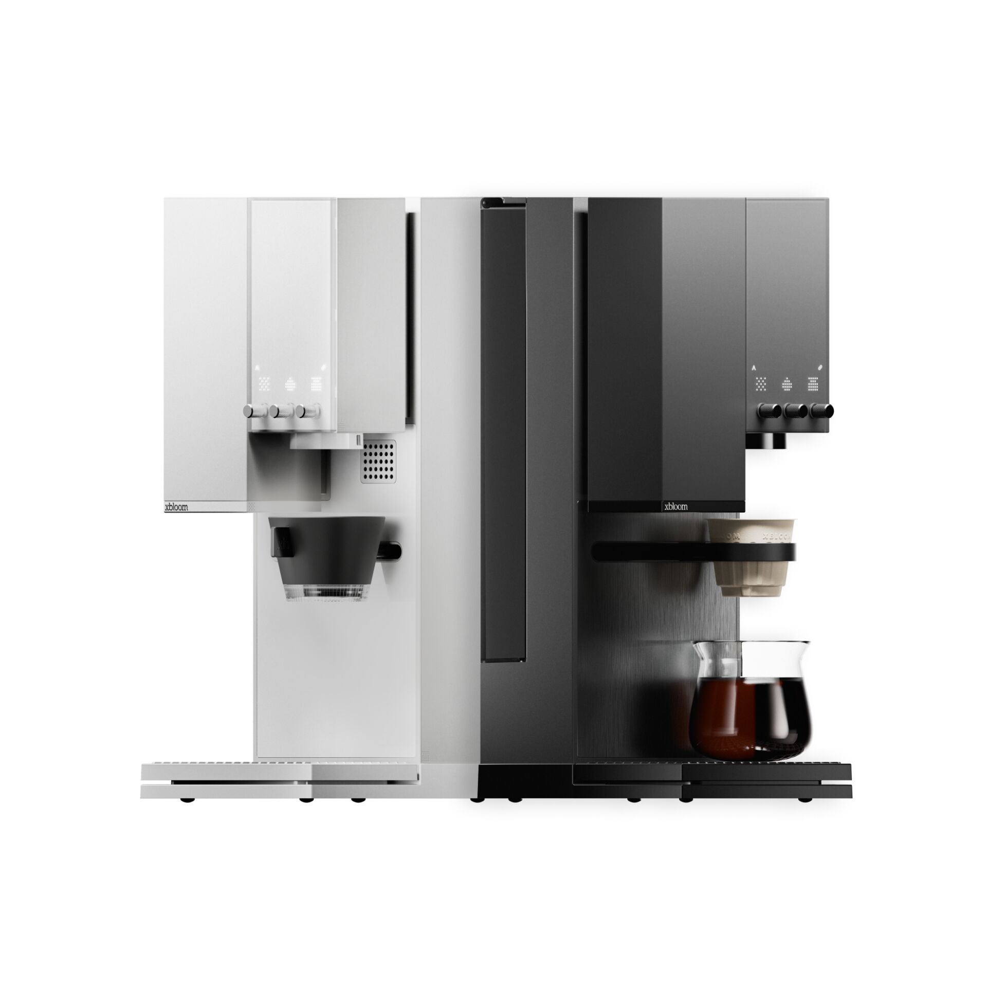 Kaffeemaschine, automatischer Kaffeekurz, Espressomaschine, Kaffeezubereitung, Duales Frontdesign