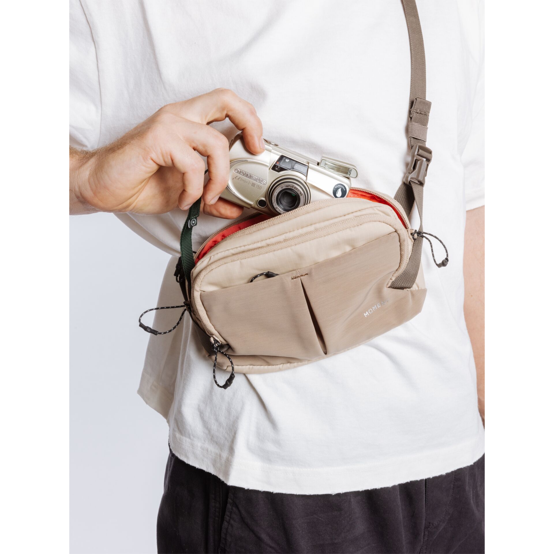  Bauchtasche, Westen, Kameratasche, beige, Hüfttasche