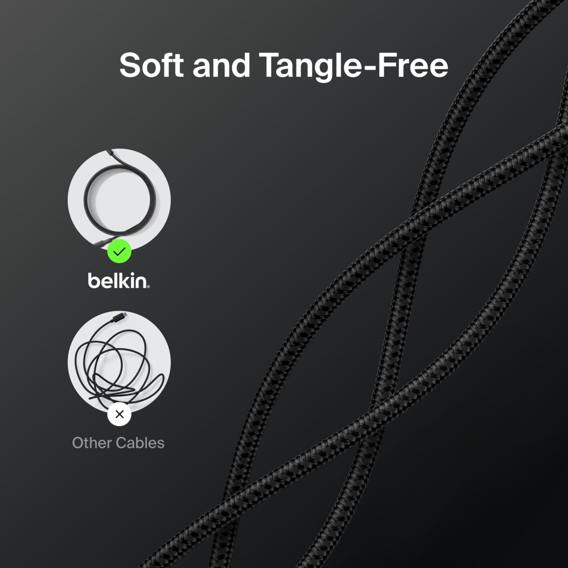 Ladekabel, Kabel, Schwarz, Gewebt, Kabelnah