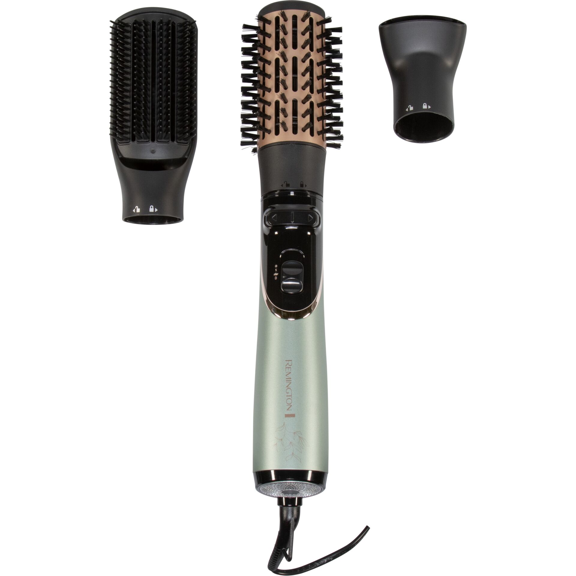 Glätteisen, Haarbürste, Heizbar, Keramikbeschichtung, Remington, Haartrockner, Stylingbürste, Lockenbürste, Bürstenaufsatz, kabelgebundene Haartrockner