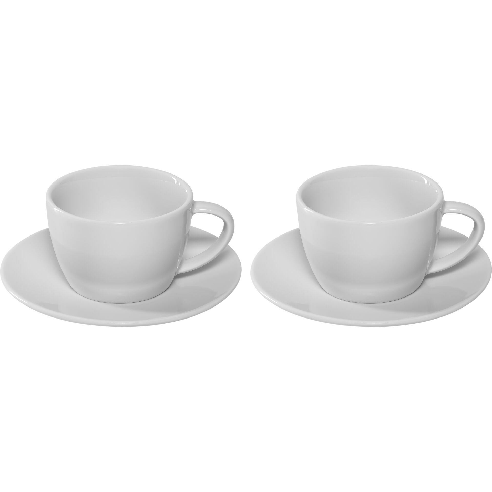 Kaffee-Tassen, Tassen-Set, Porzellan, Weiße Tassen, Kaffeetassen-Set