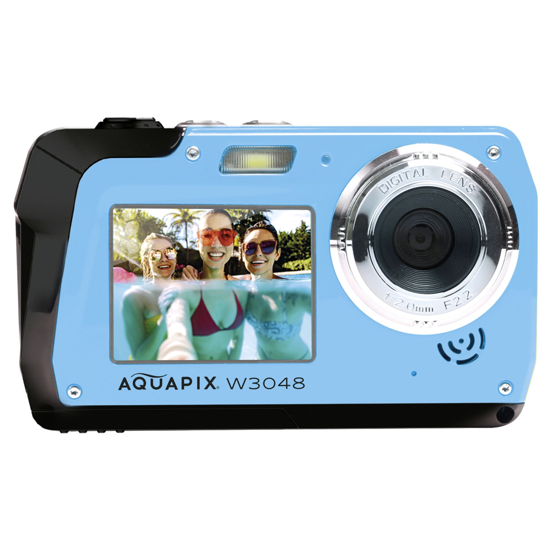 Easypix Aquapix W3048 Edge iceblue Kamera, Digitale Kamera, Elektronik, Sonnenbrille, Person