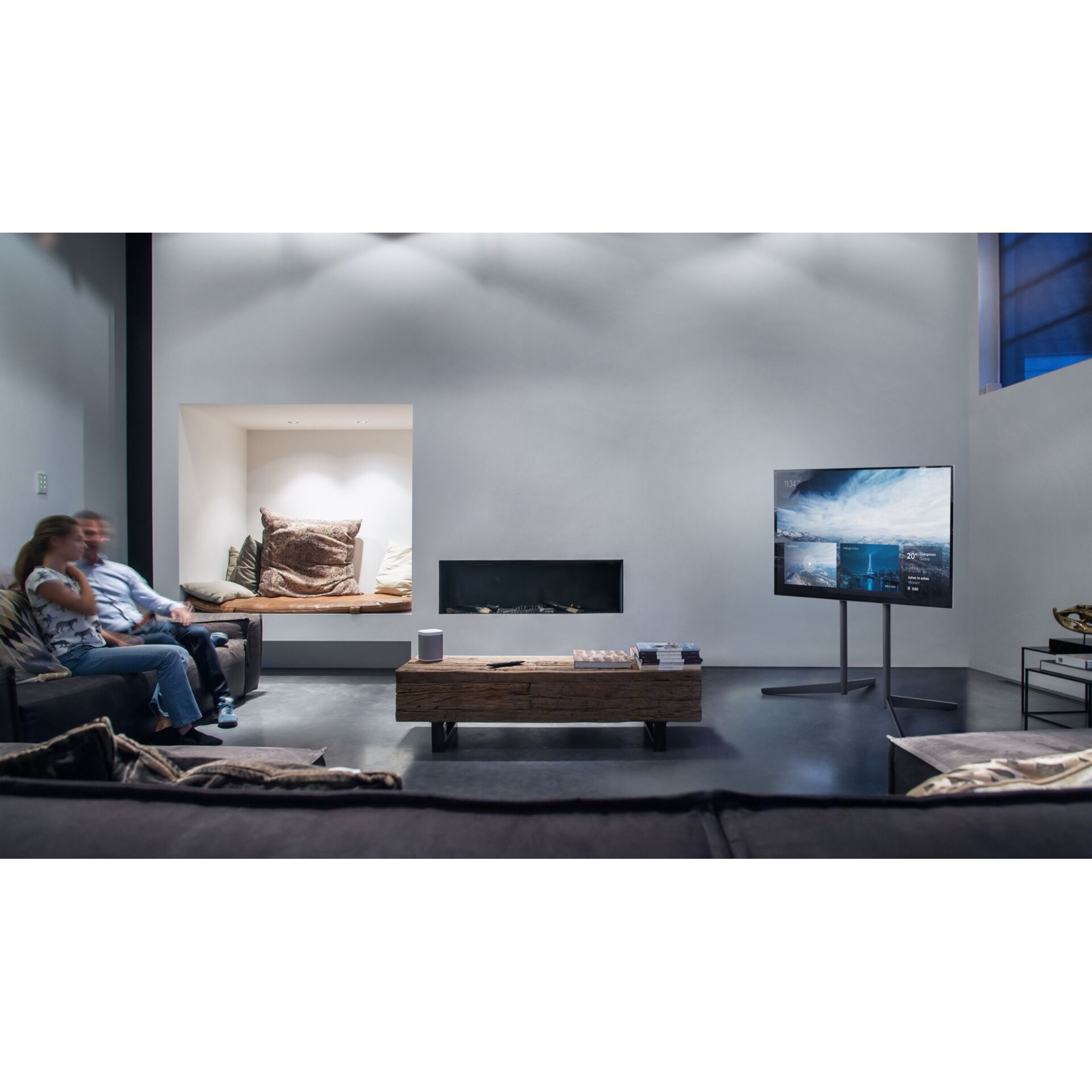 Innenarchitektur, Bildschirm, Überwachen, Wohnzimmer, Couch