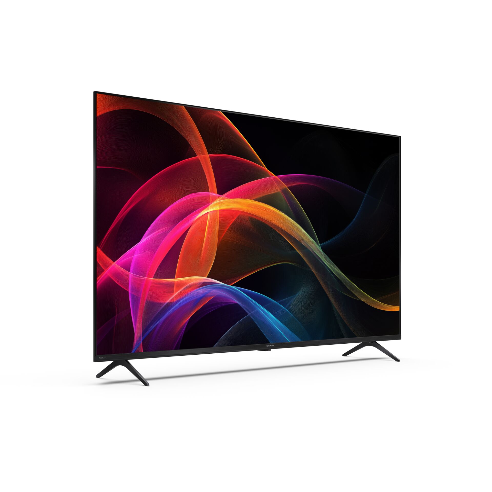 fernseher, LED, Flachbildschirm, schwarz, Glasfarben