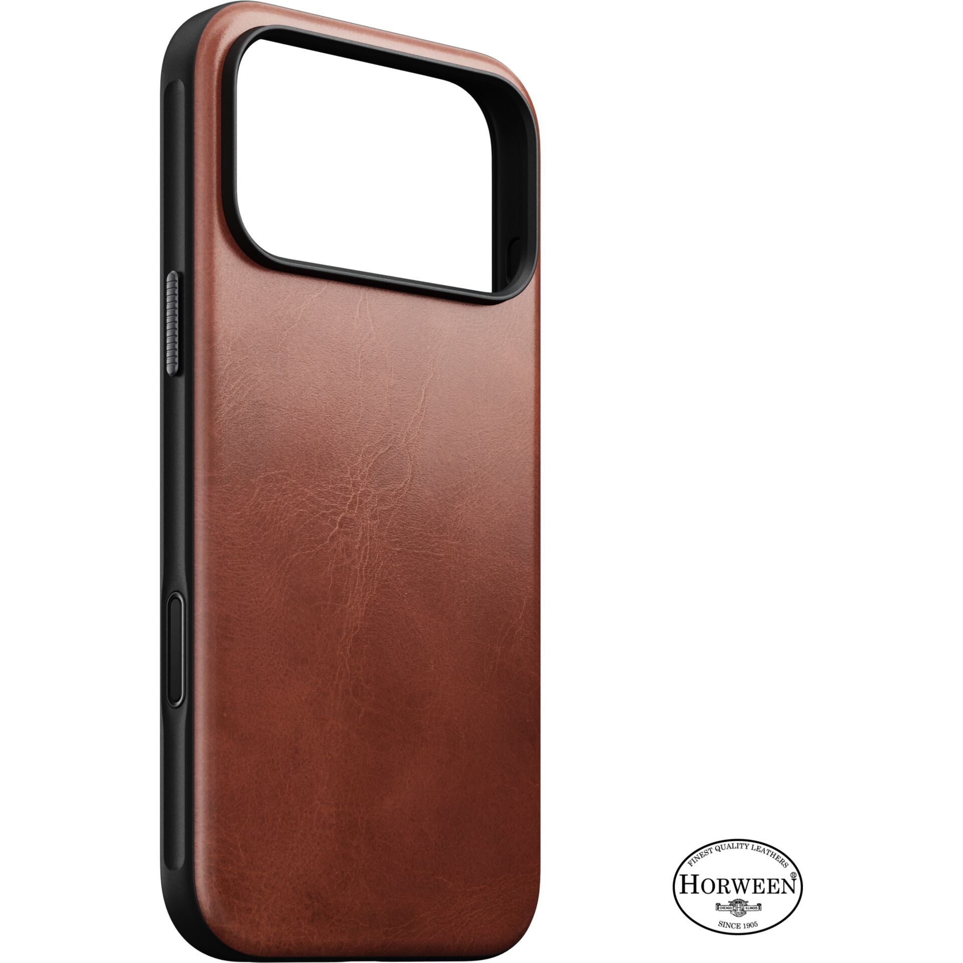Telefonhülle, Leder, Braun, Magnetische Taste, Kantenschutz