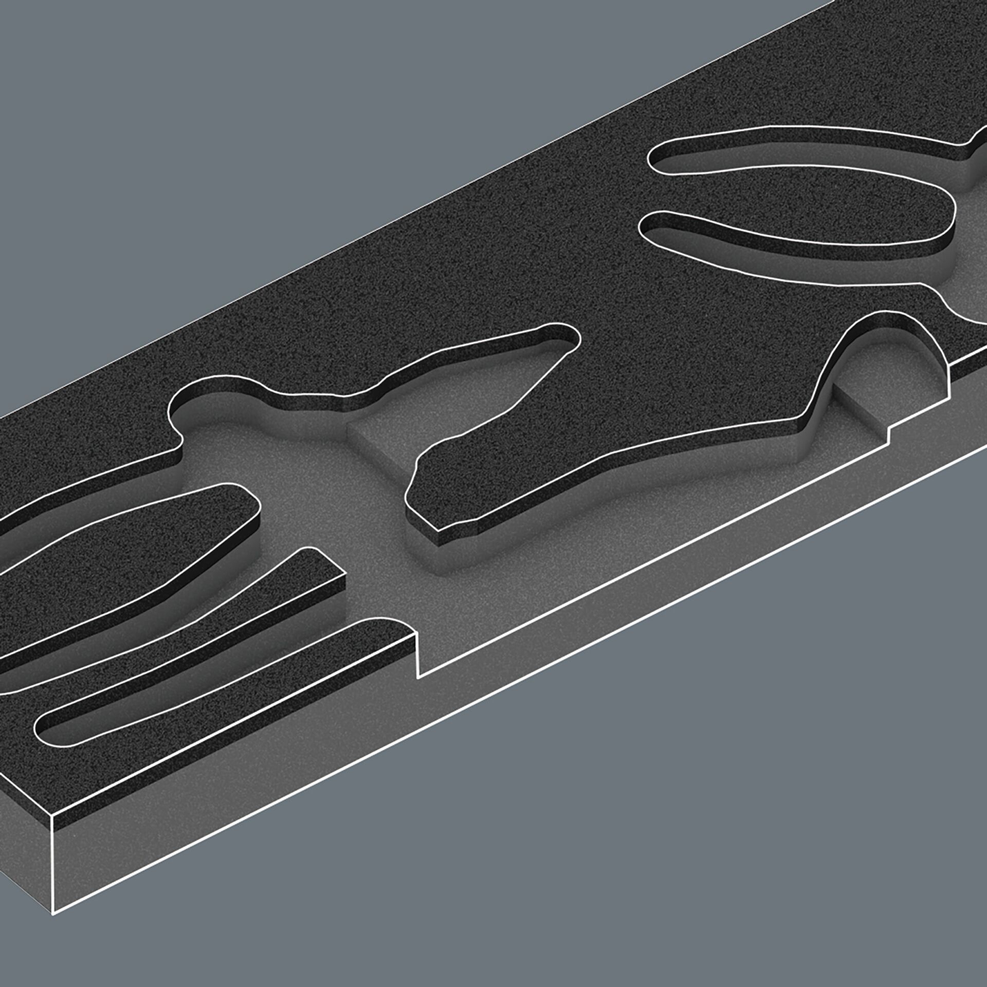 Schneidewerkzeug, Schaumstoffform, Aussparungen, Gussform, Kernmaterial