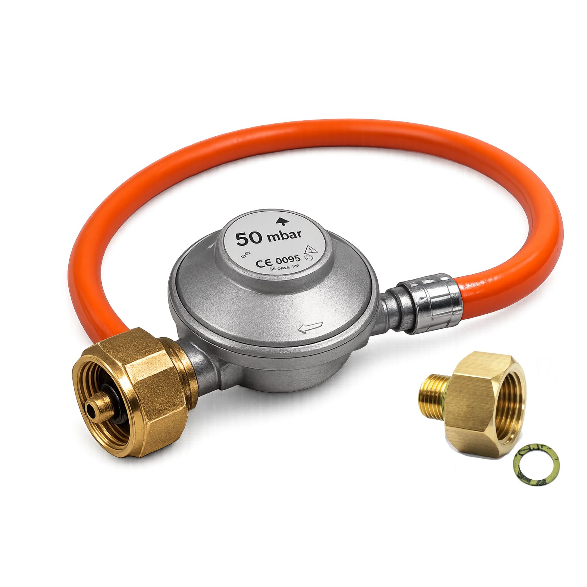 Druckregler, Gasdruckregler, Schlauch, Gaskupplung, Dichtungsring