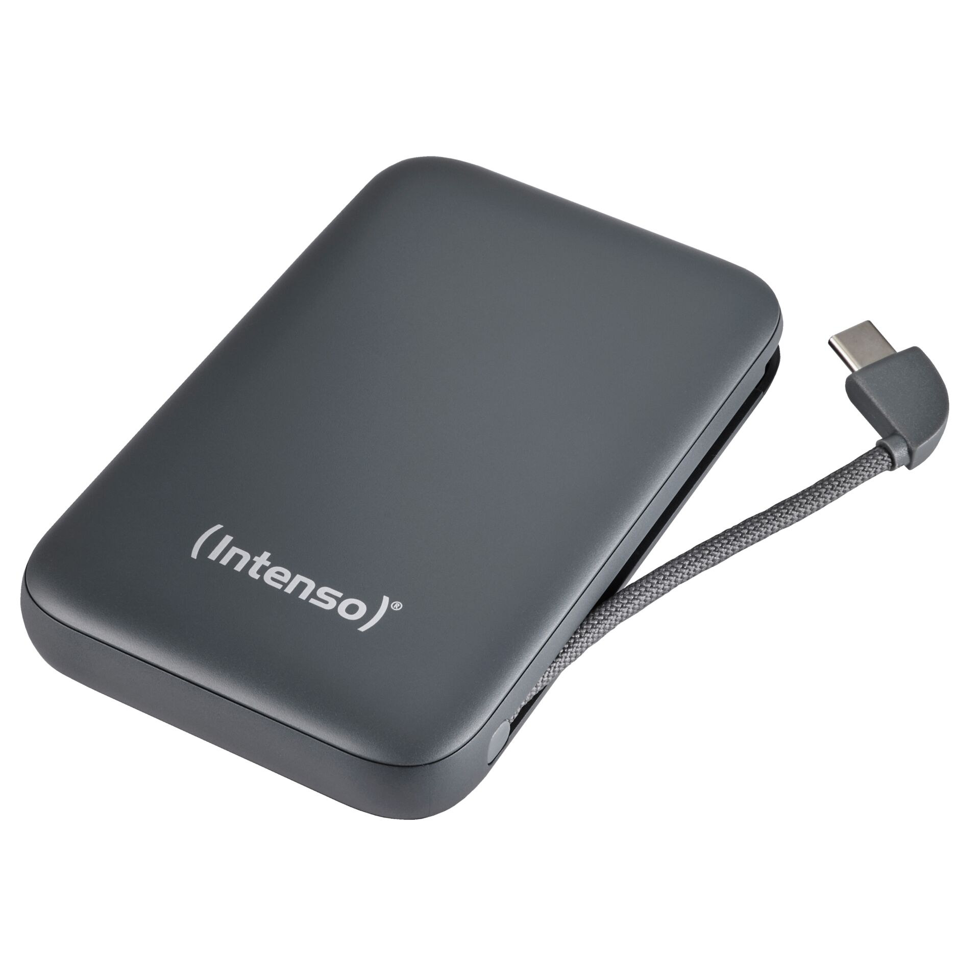 Intenso Powerb. S10000  10000mAh  integr.USB-C Kabel, grau 7333034