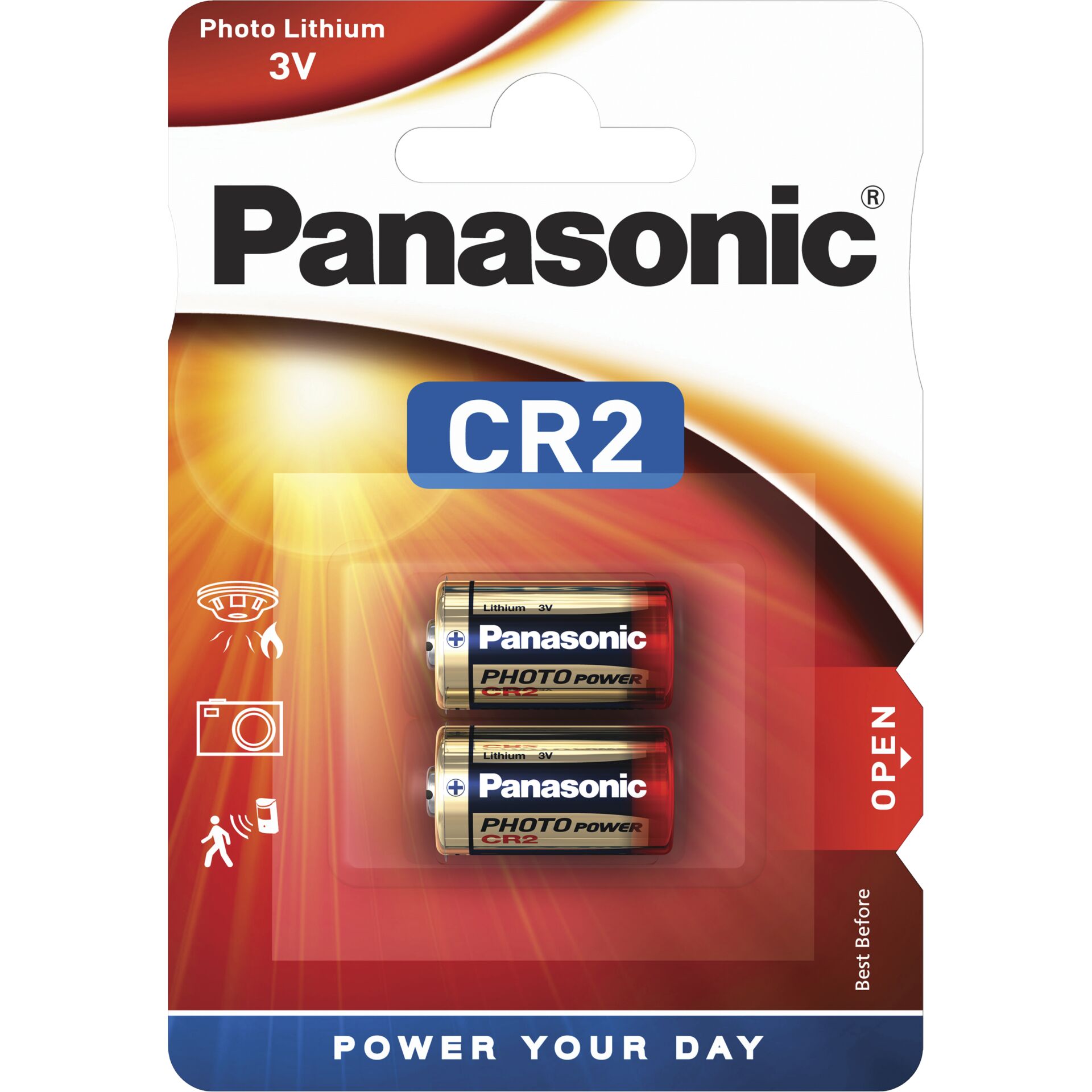 1x2 Panasonic Photo CR-2  Lithium