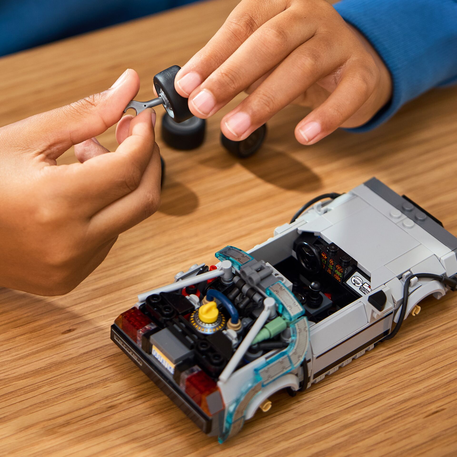 lego, modell, motor, auto, haube öffnen