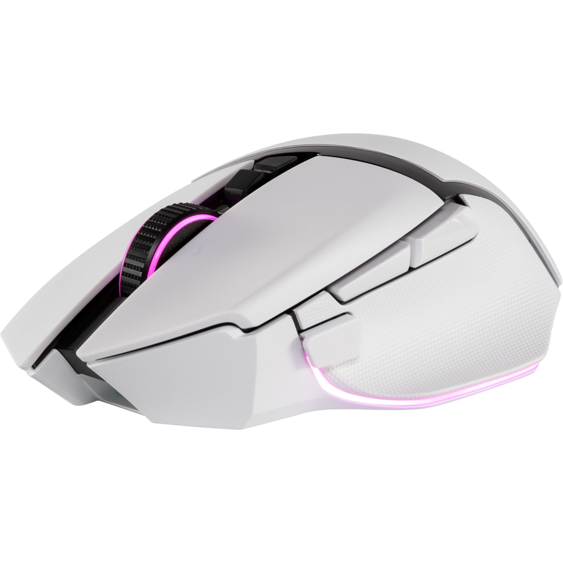 Gaming-Maus, Kabellos, RGB, Ergonomisch, Weiß