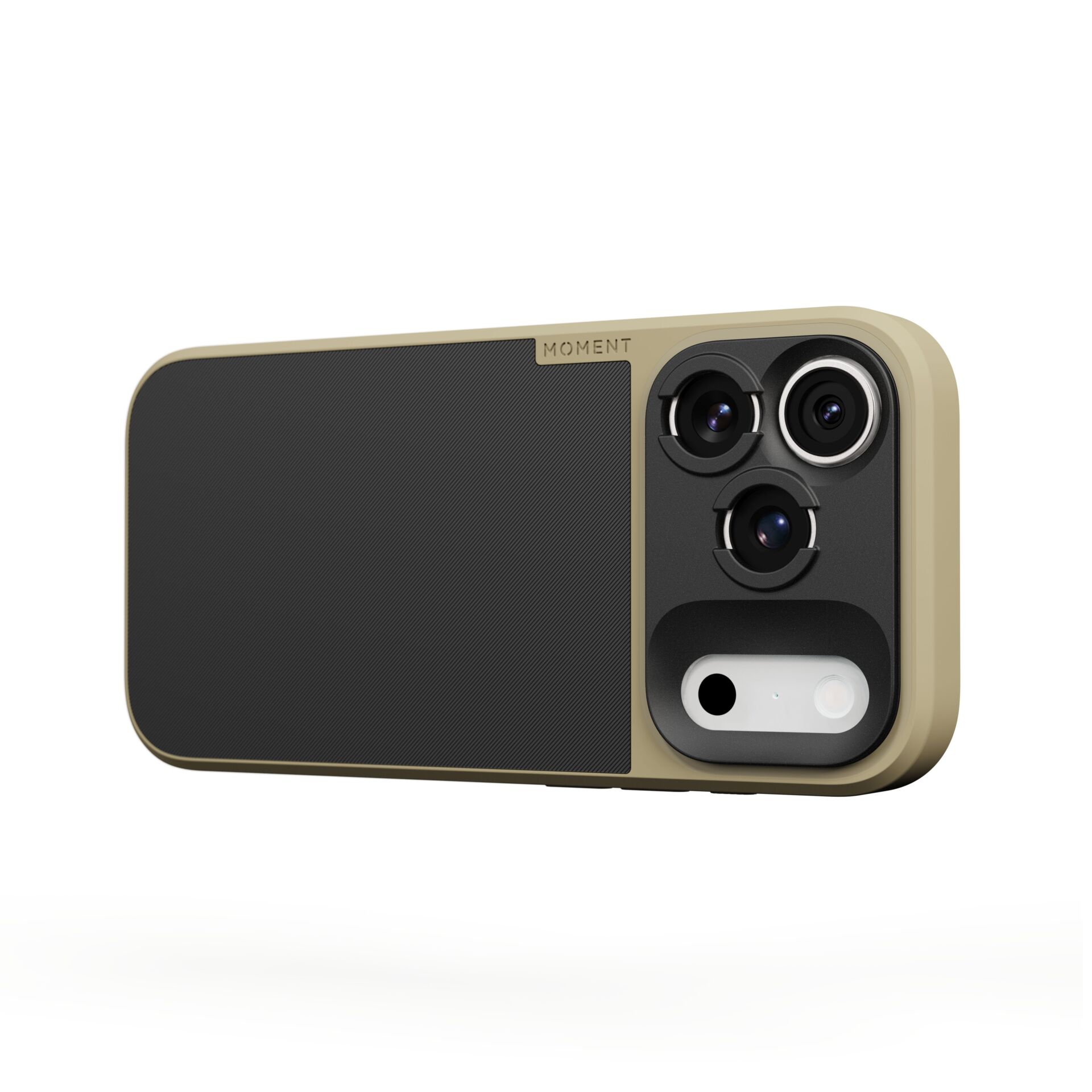 smartphone-Zubehör, Kamera-Modul, Dreifachlinse, Beige-Hülle, Gadget-Ecke