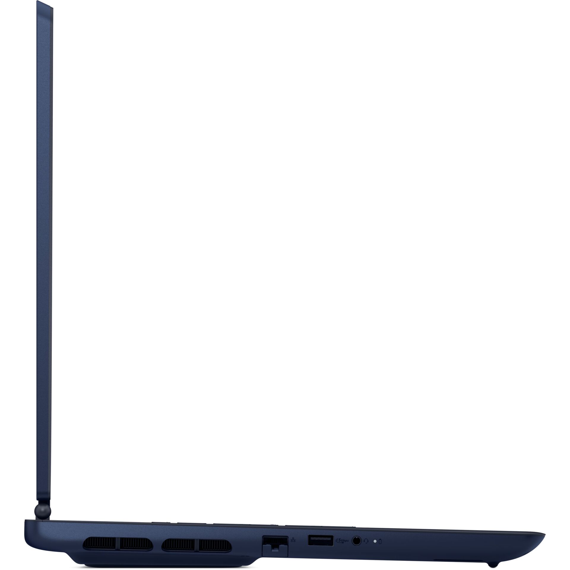 Laptop, Ultrabook, Blau, Seitenansicht, Anschlüsse