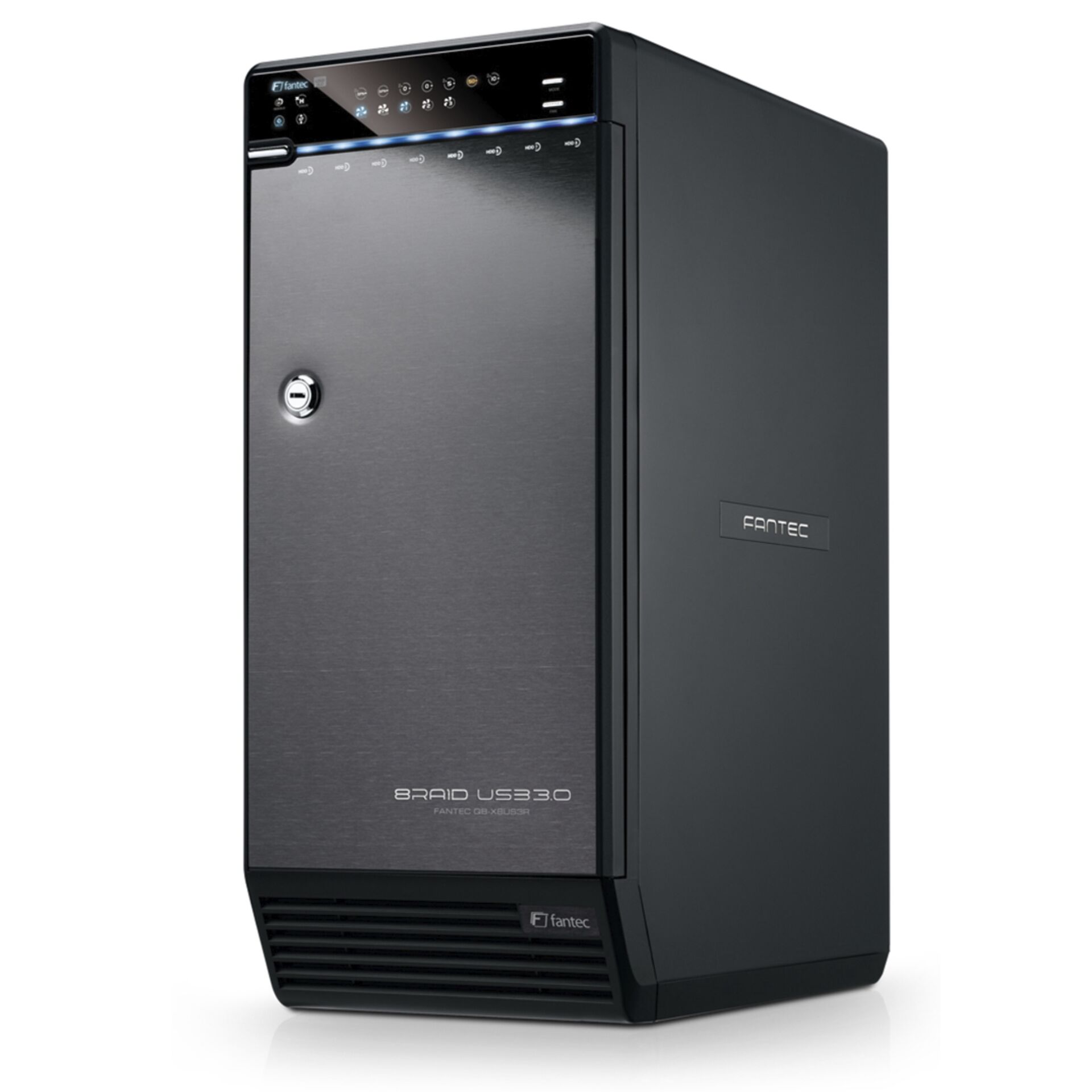 PC-Gehäuse, Mid-Tower, Brushed Metal, USB 3.0, Fantec