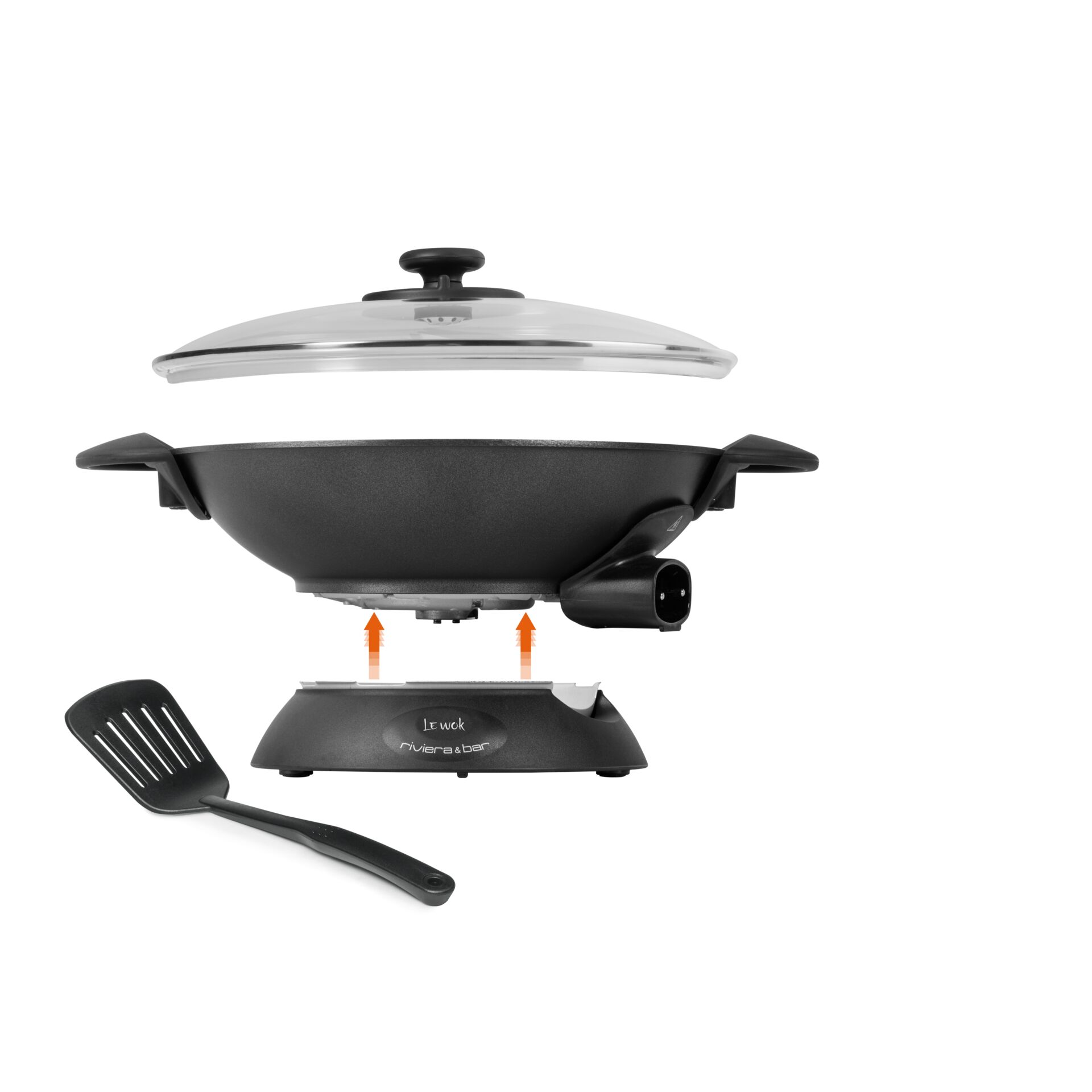 Pfanne, Schwarz, Induktionsgeeignet, Pfannenheber, Deckelhalter