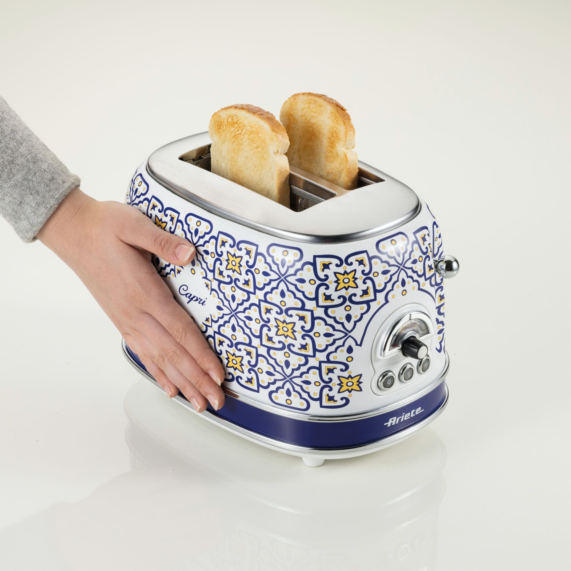 Toaster, Sliced bread, Patterned, Ceramic, Ariete