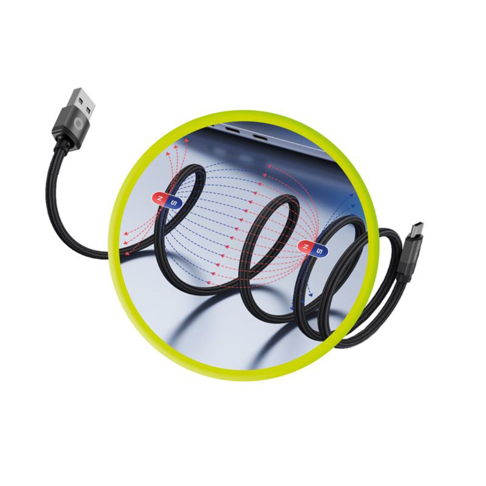 Lädtkabel, USB-C Kabel, Ladegerät Kabel, Mehrfachkabel, Magnetische Ladungskabel
