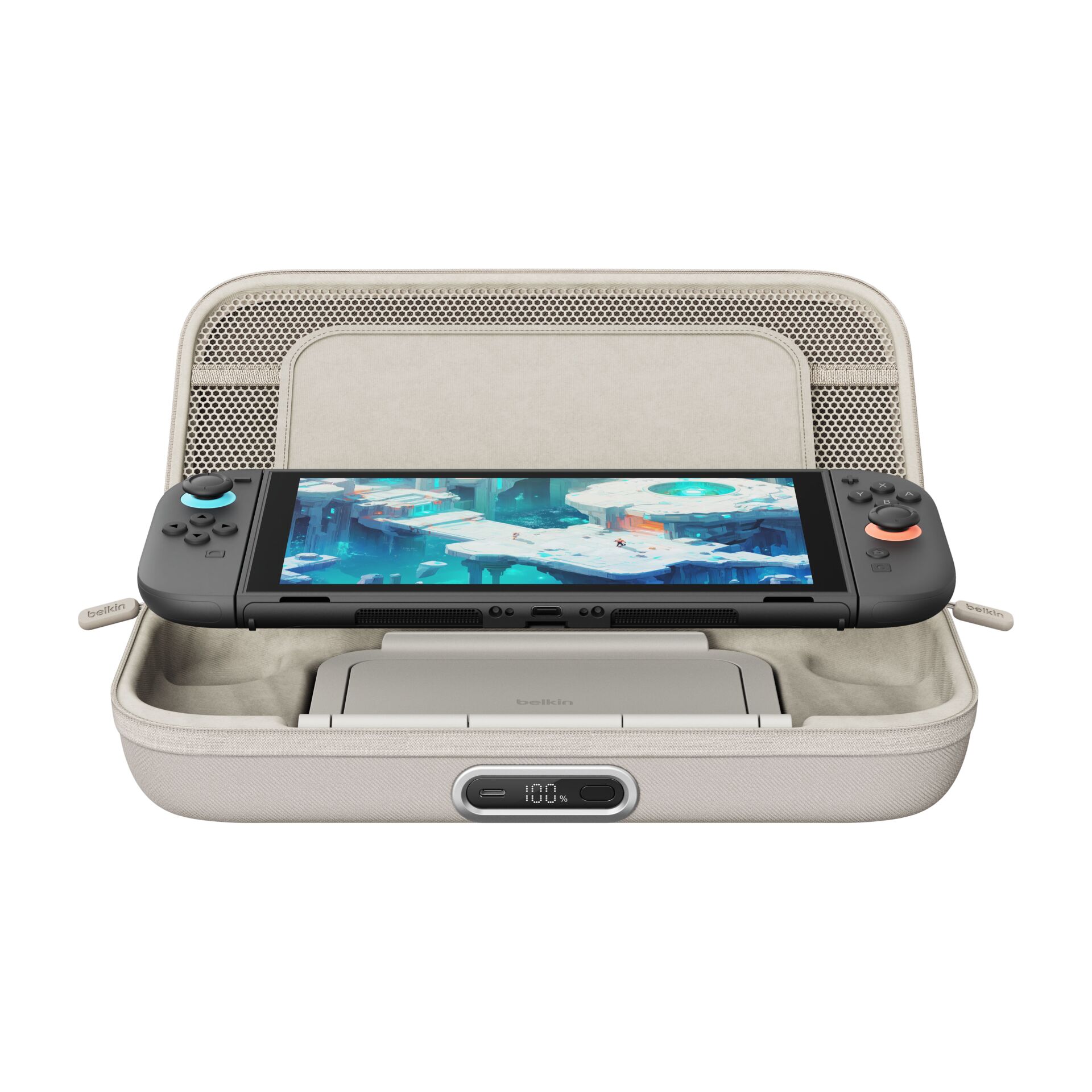 handheld console, Gaming-Gerät, Nintendo Switch, anklappbare Hülle, tragbare Ladeeinheit