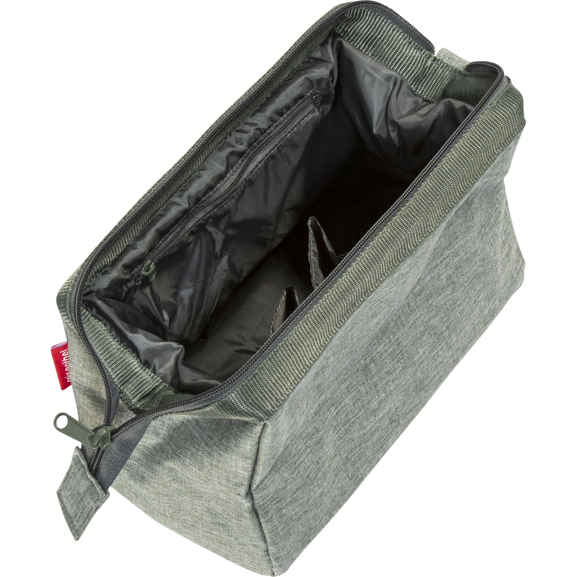 Tasche, Schultertasche, Kulturbeutel, Reißverschluss, Grau