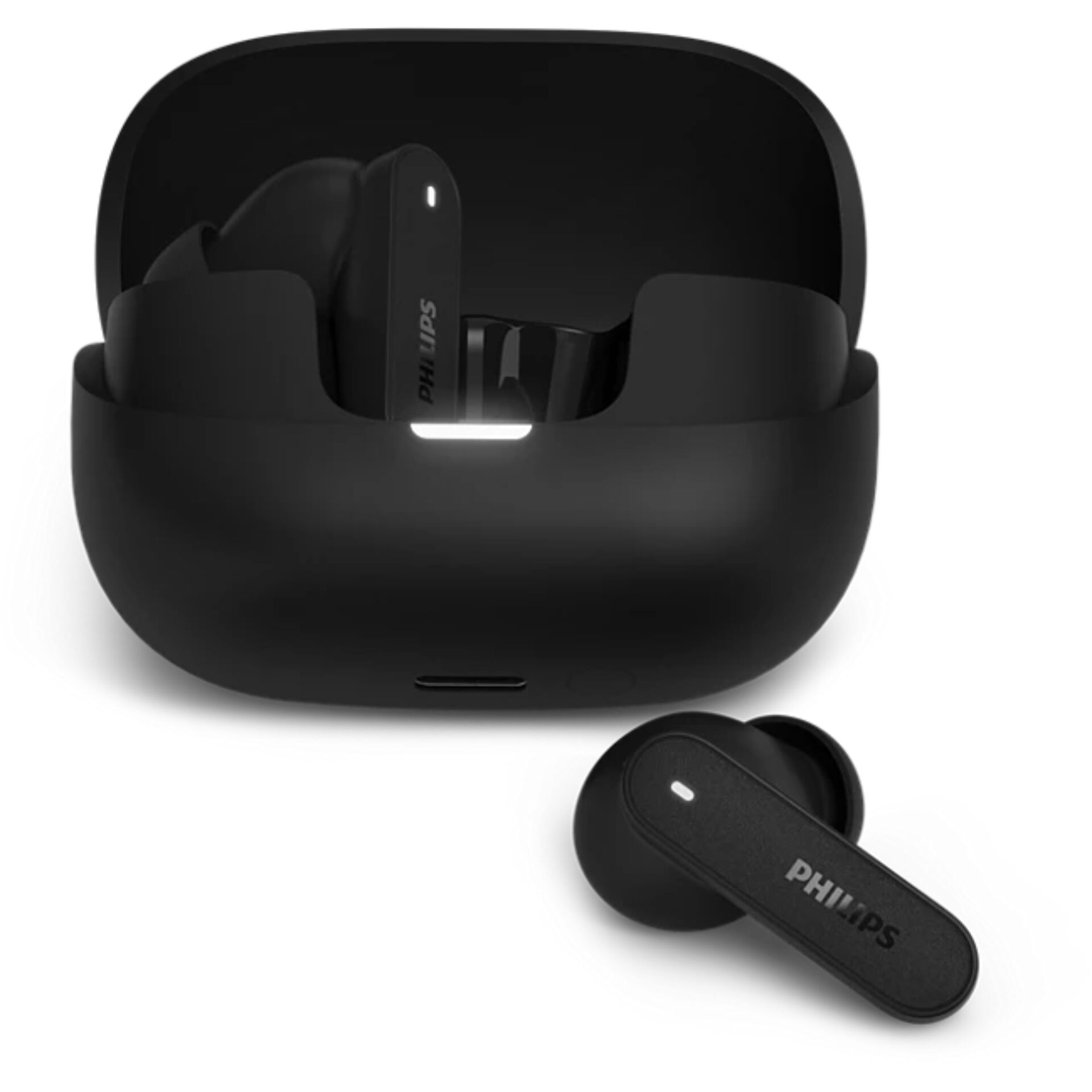 Kopfhörer, In-Ear, Bluetooth, Schwarz, Ladecase