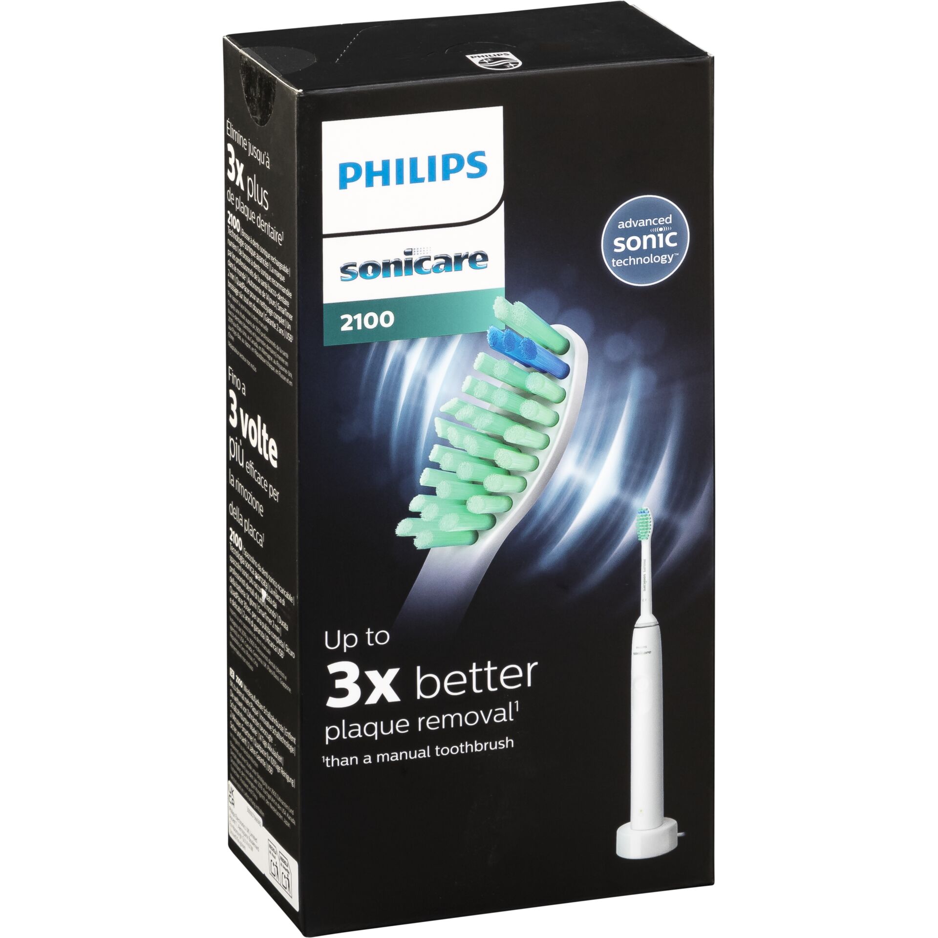 Elektrische Zahnbürste, Schallzahnbürste, Sonicare, Aufsteckbürsten, Schwarz, Elektrische Zahnbürsten-Aufsatz, Sonicare, Schallzahnbürste, Zahnbürstenkopf, Putzleistung