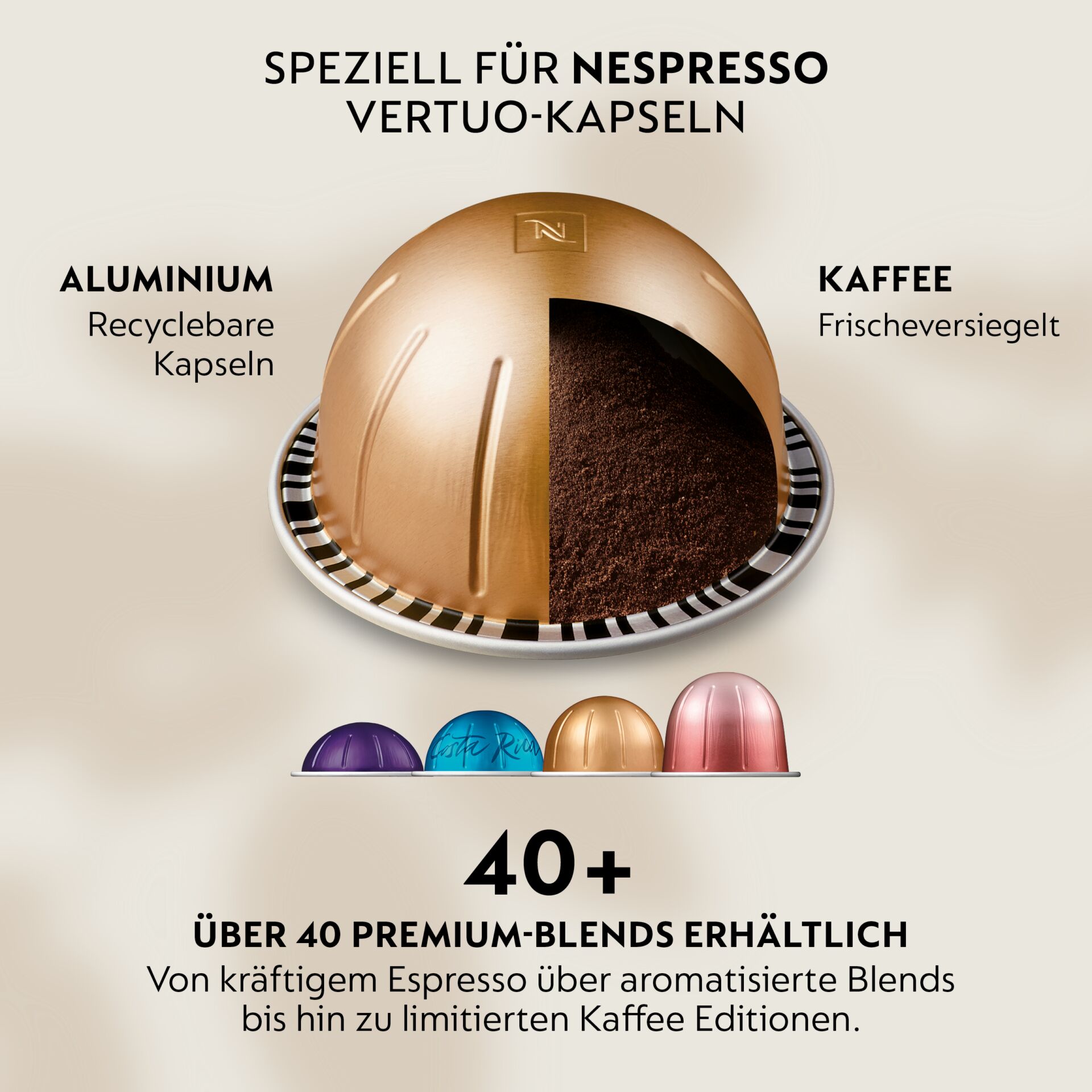 Nespresso, Kapseln, Kaffee, Aluminium, Recycelbare