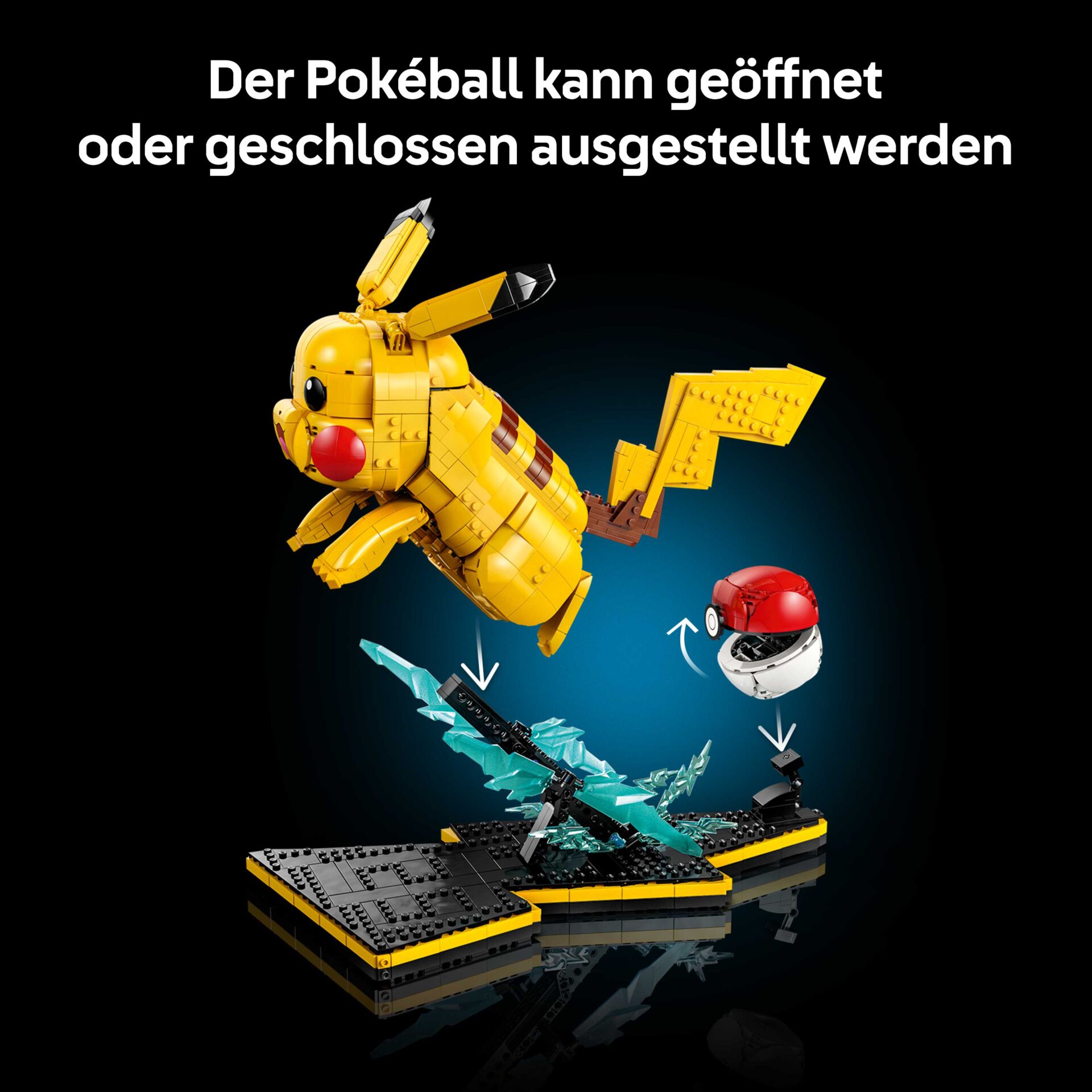 lego, stunt, pokeball, gelb, kristall