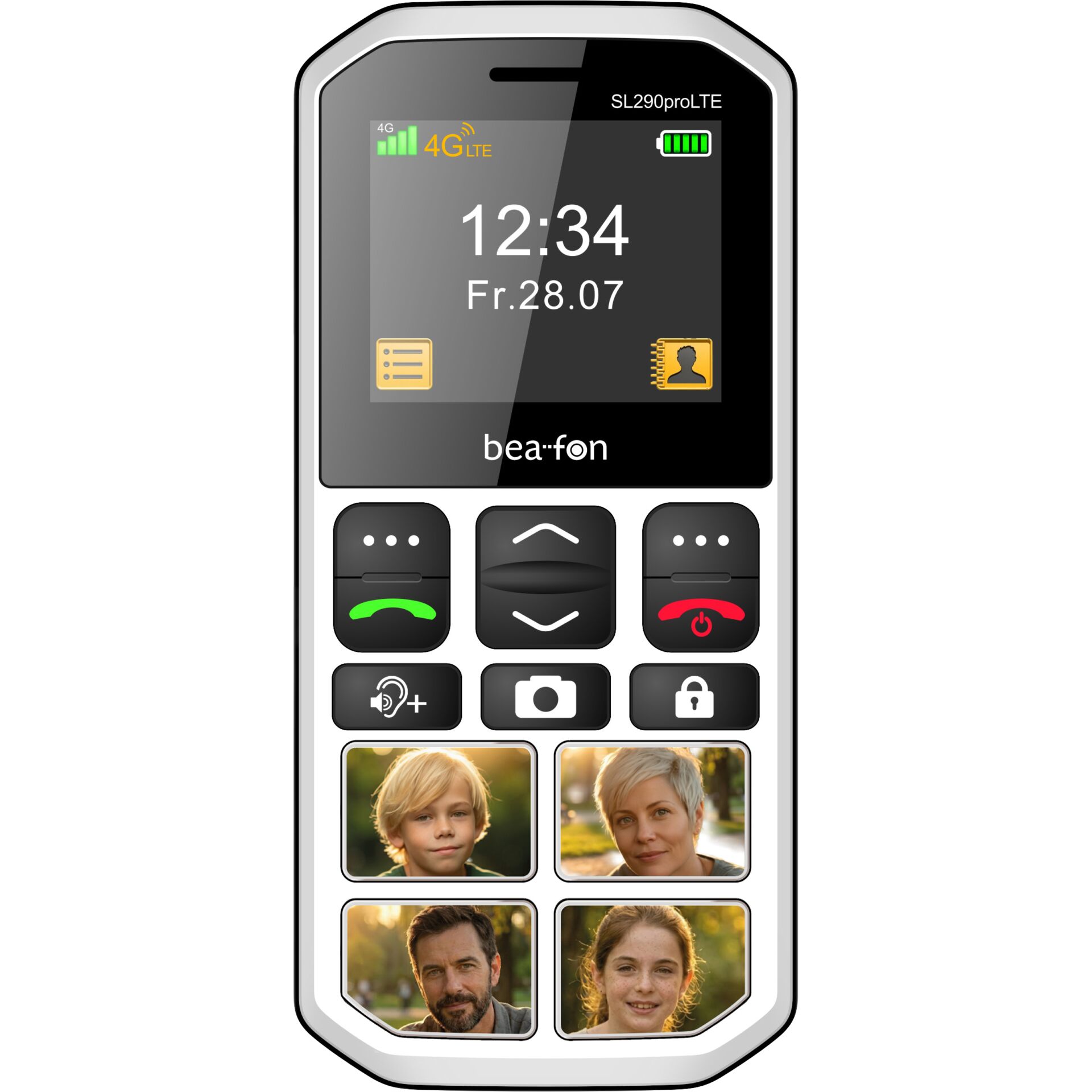 Kleines Handy, Schwarz-Weiß Display, Tastenfeld, Bea-fon, Fotokamera