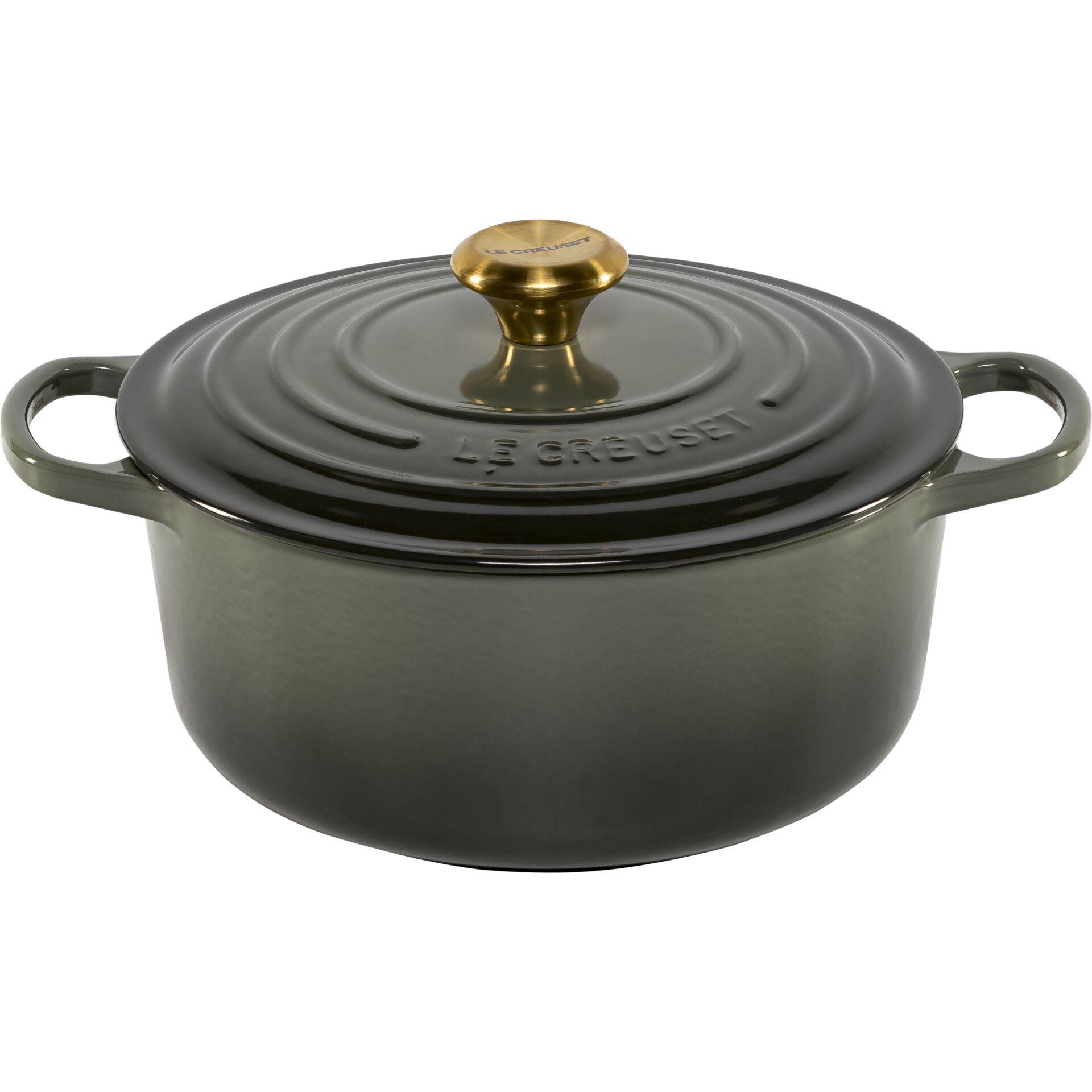Dutch Oven, Gusseiserne Topf, Deckel, Dunkelgrün, Steinzeugoberfläche